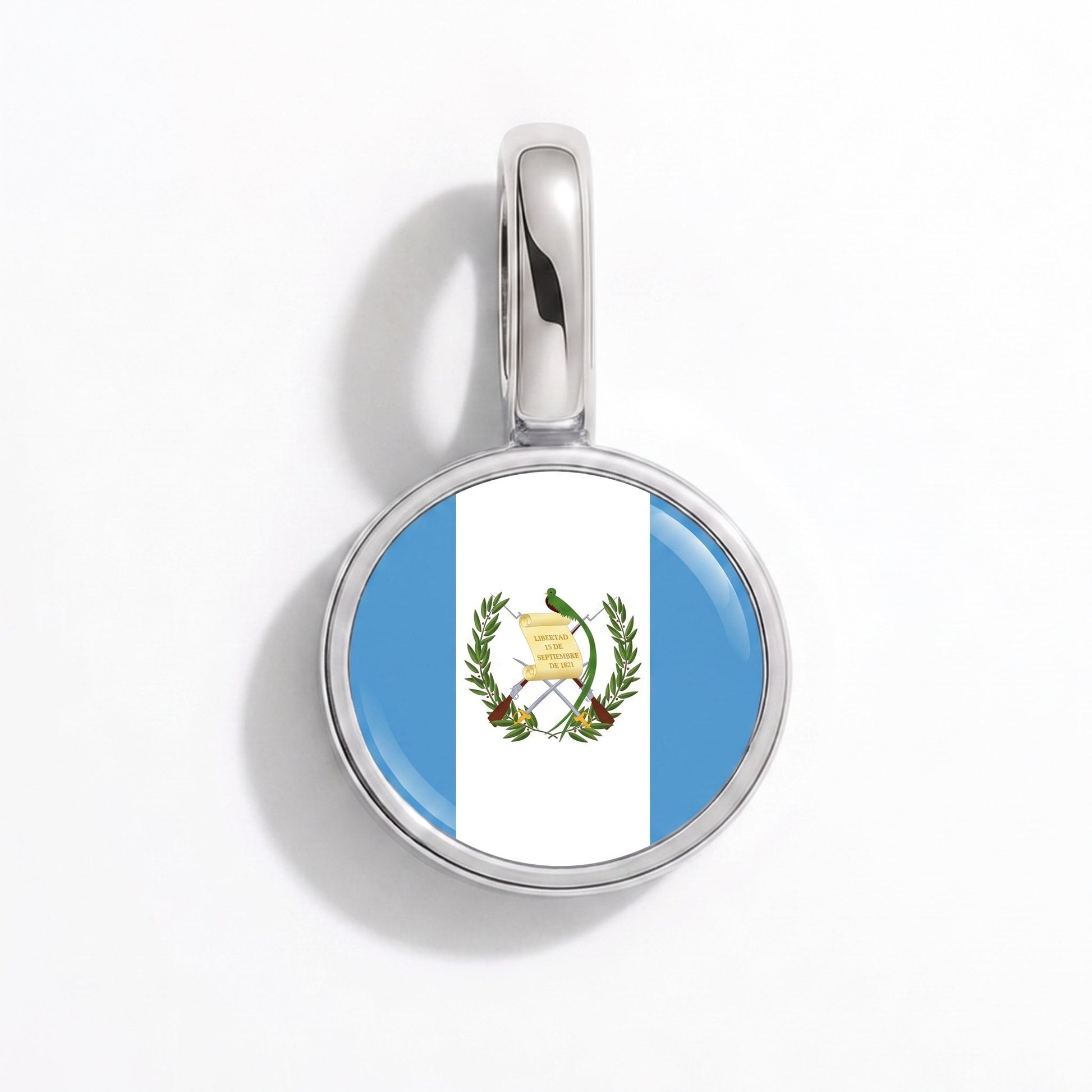 Charm drapeau Guatemala – rectangulaire argent
