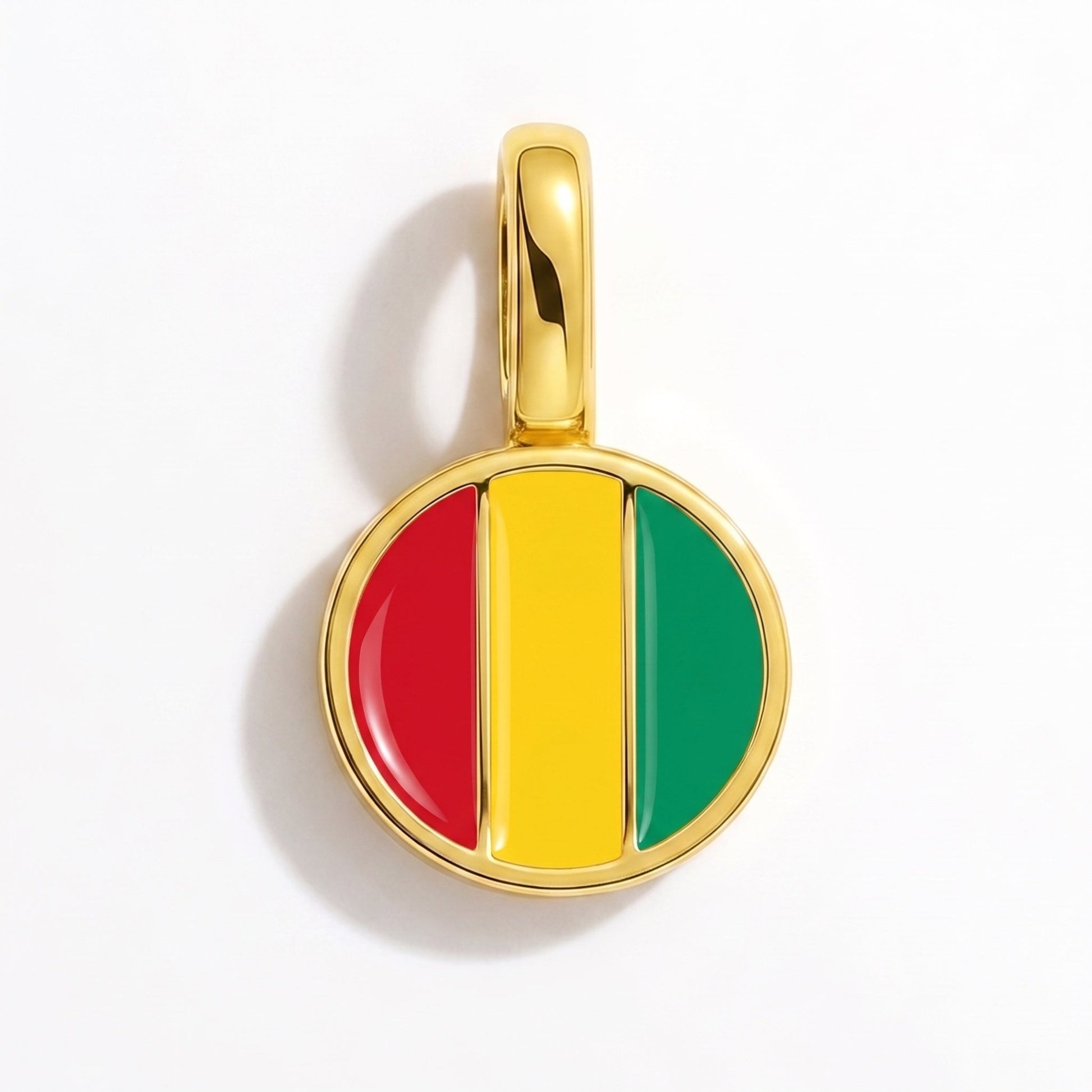 Charm drapeau Guinée – rectangulaire or