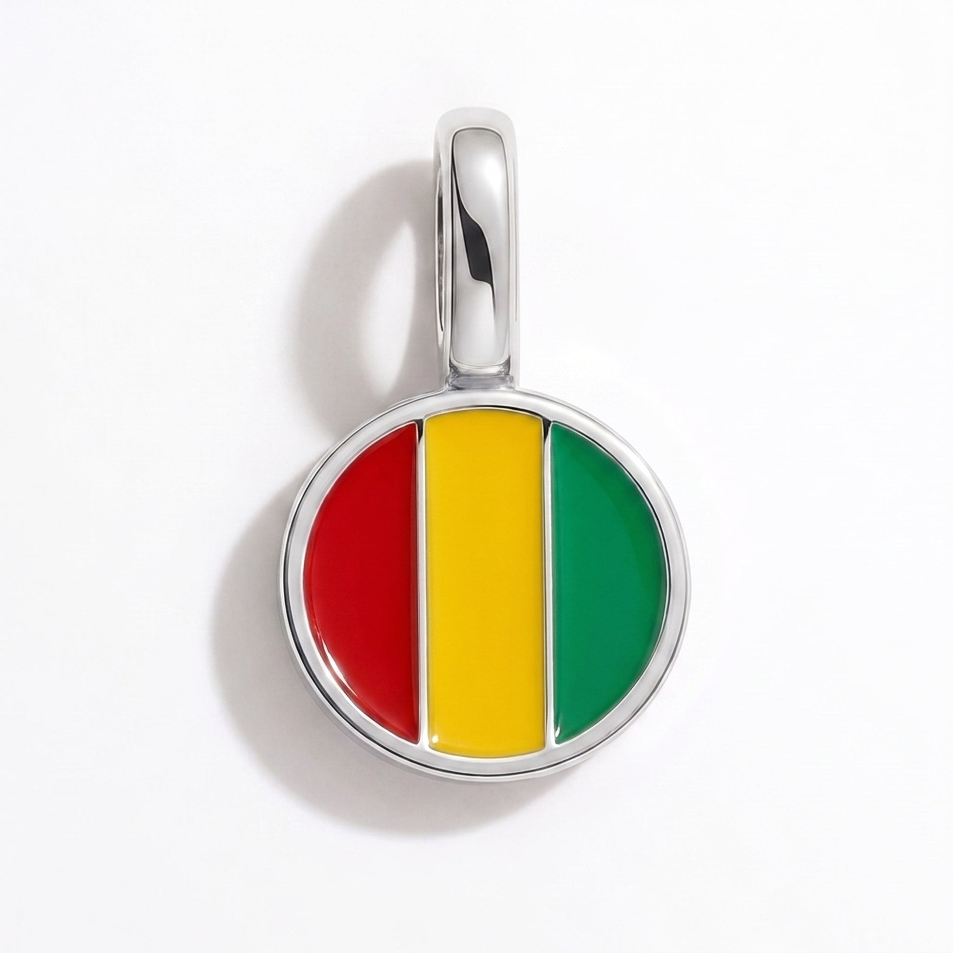 Charm drapeau Guinée – rectangulaire argent