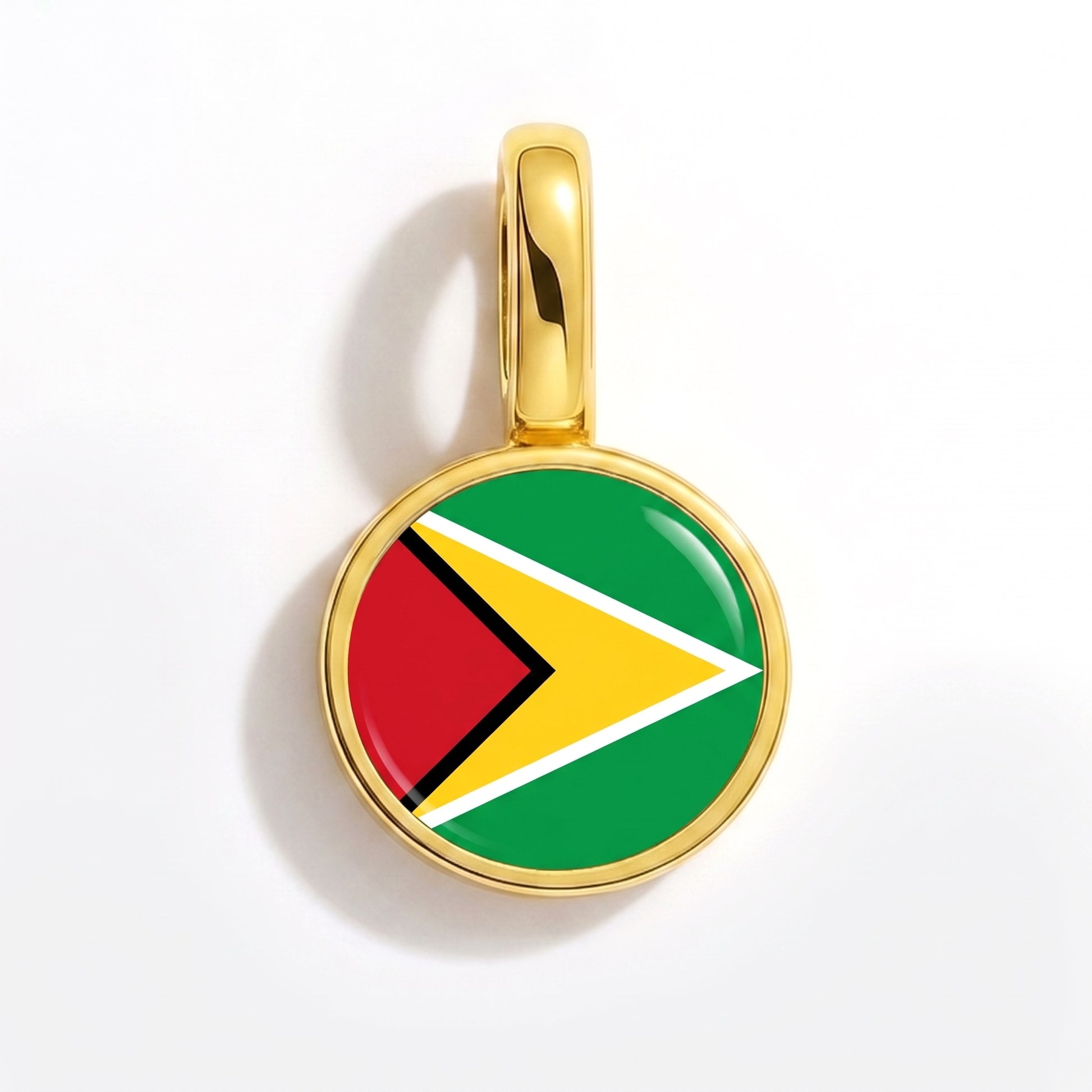 Charm drapeau Guyana – rond or