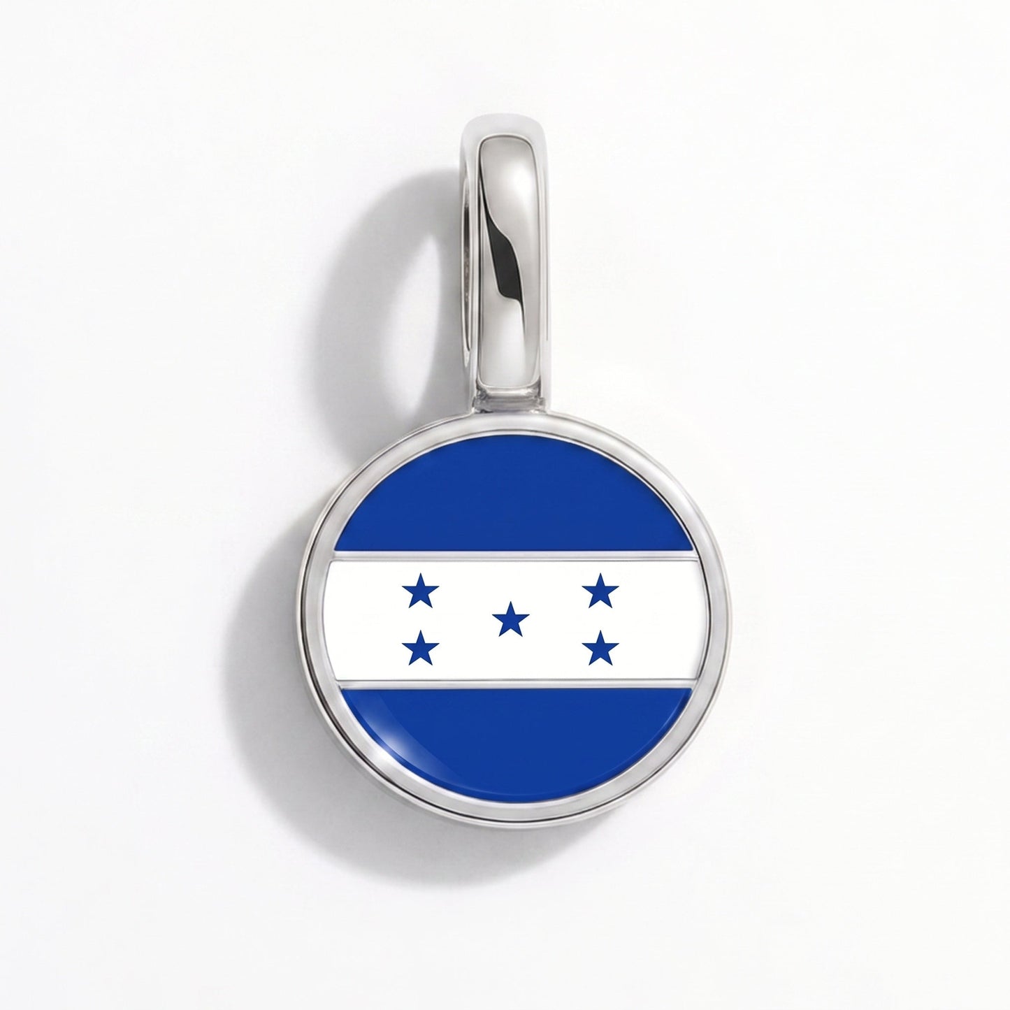 Charm drapeau Honduras – rectangulaire argent