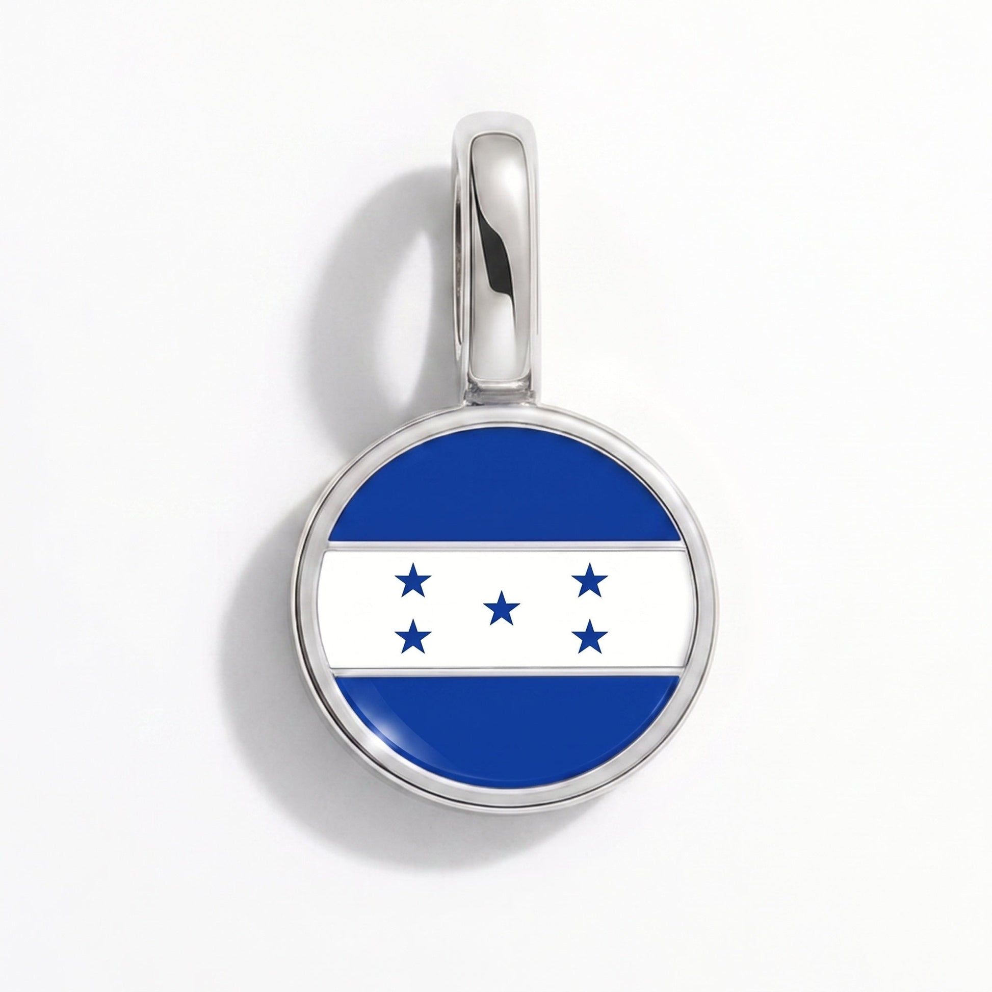 Charm drapeau Honduras – rectangulaire argent