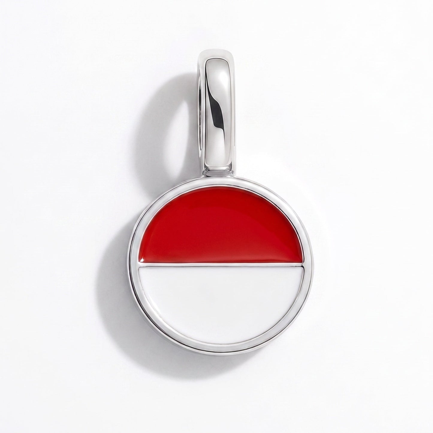Charm drapeau Indonésie – rectangulaire argent