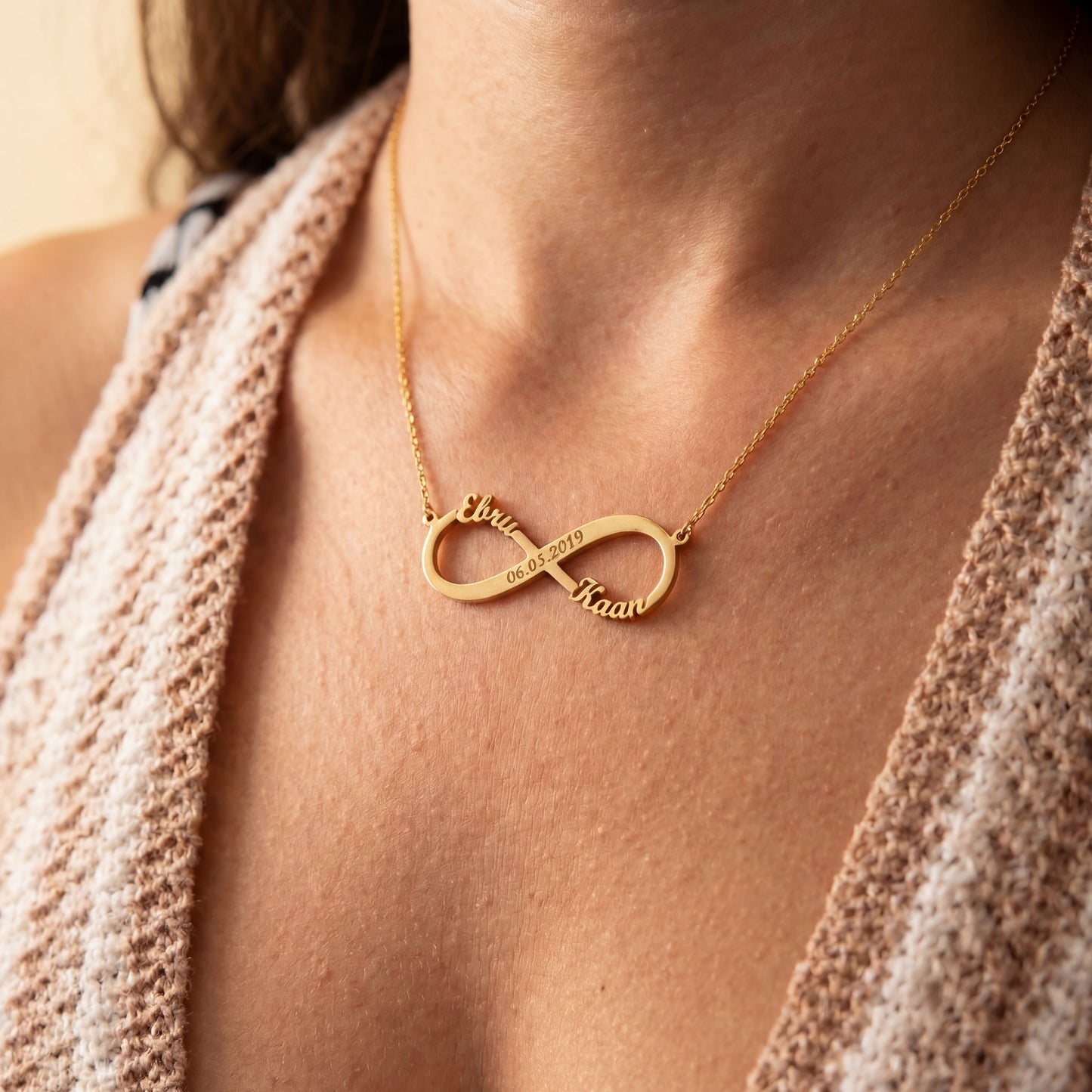 Collier Amour Infini avec Gravure