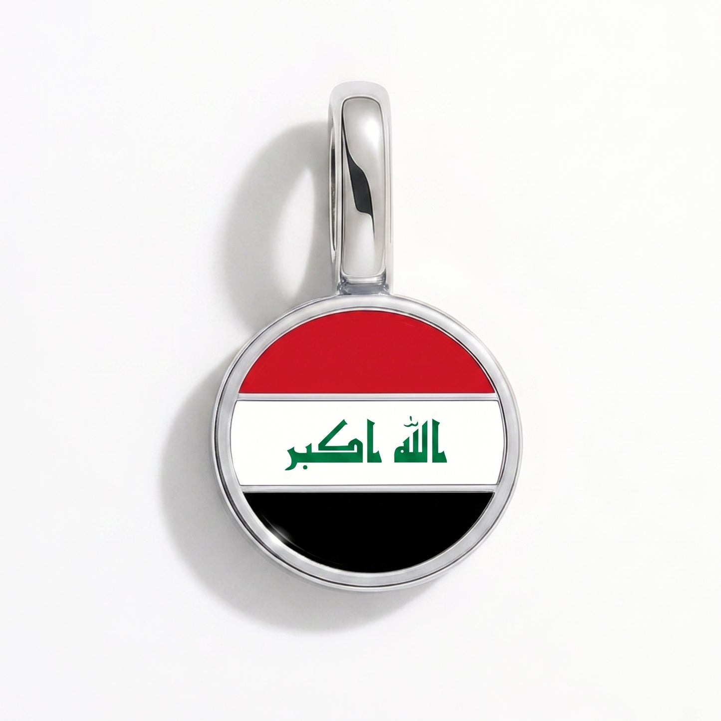 Charm drapeau Irak – rond argent