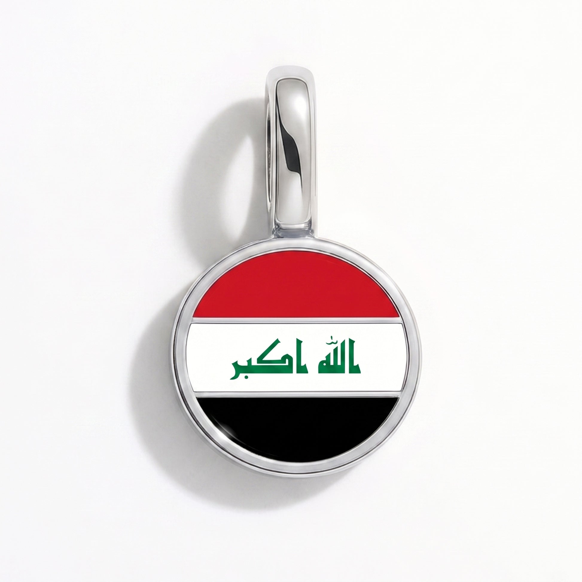 Charm drapeau Irak – rond argent
