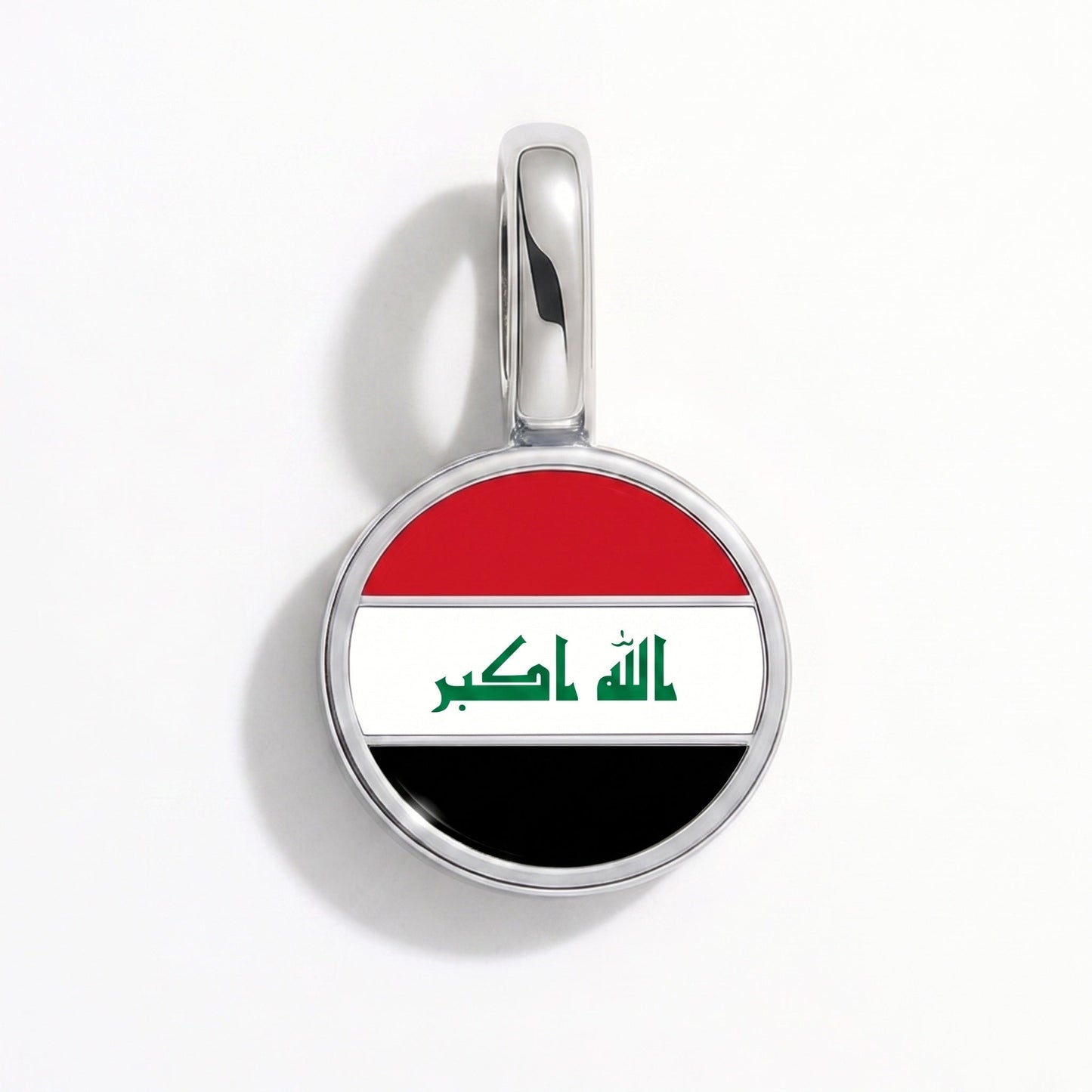 Charm drapeau Irak – rectangulaire argent
