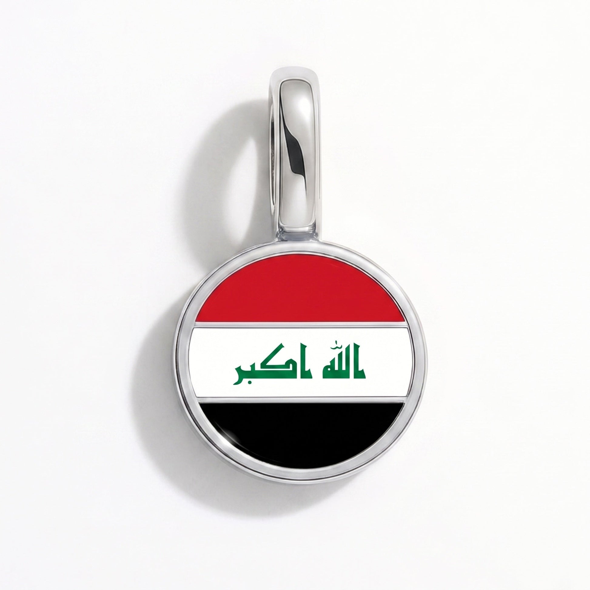 Charm drapeau Irak – rectangulaire argent