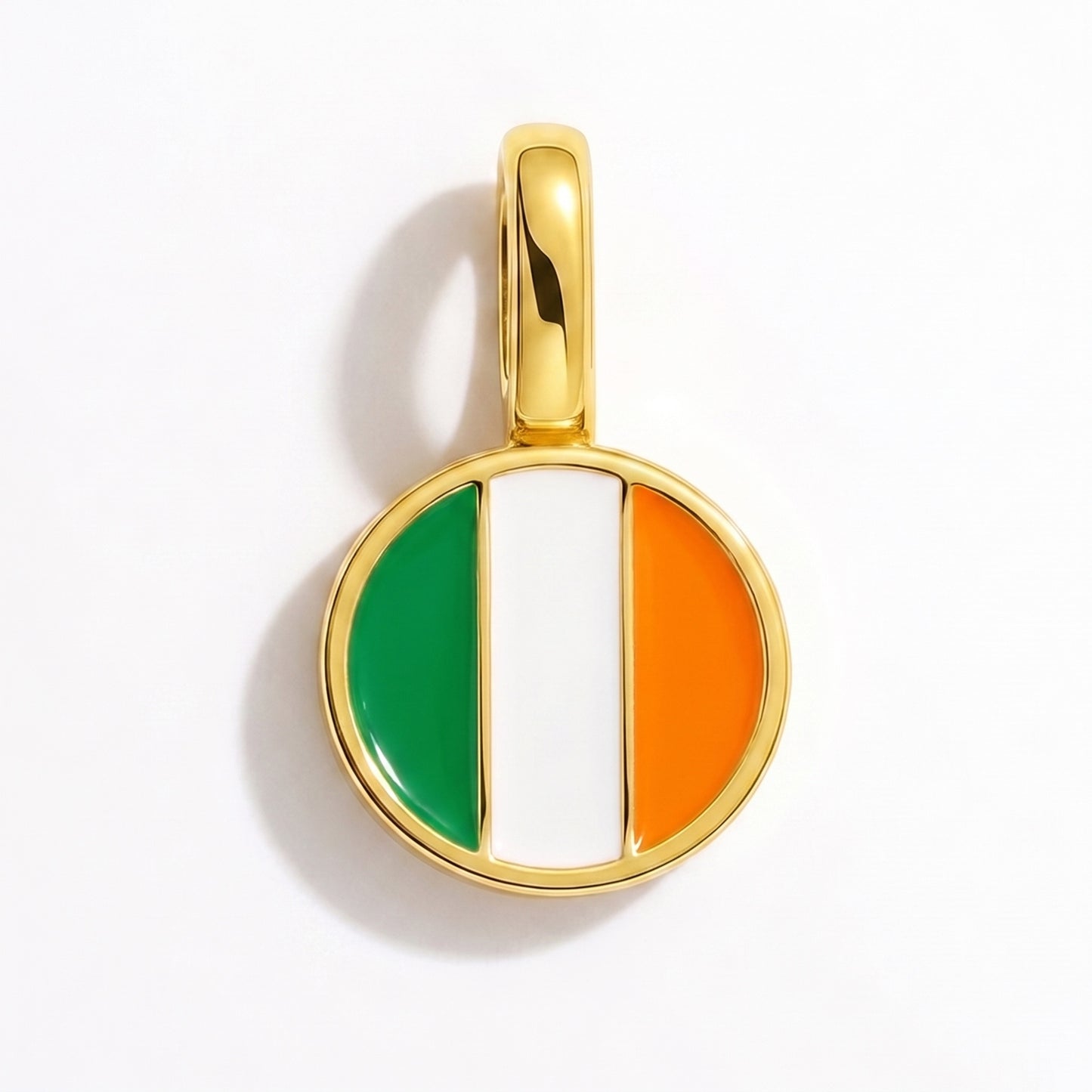 Charm drapeau Irlande – rond or