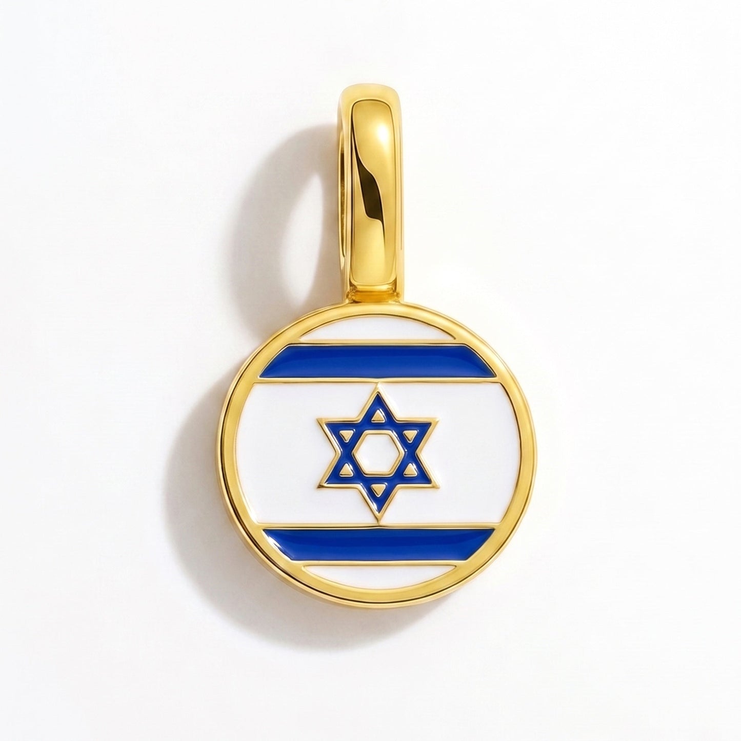 Charm drapeau Israël – rectangulaire or