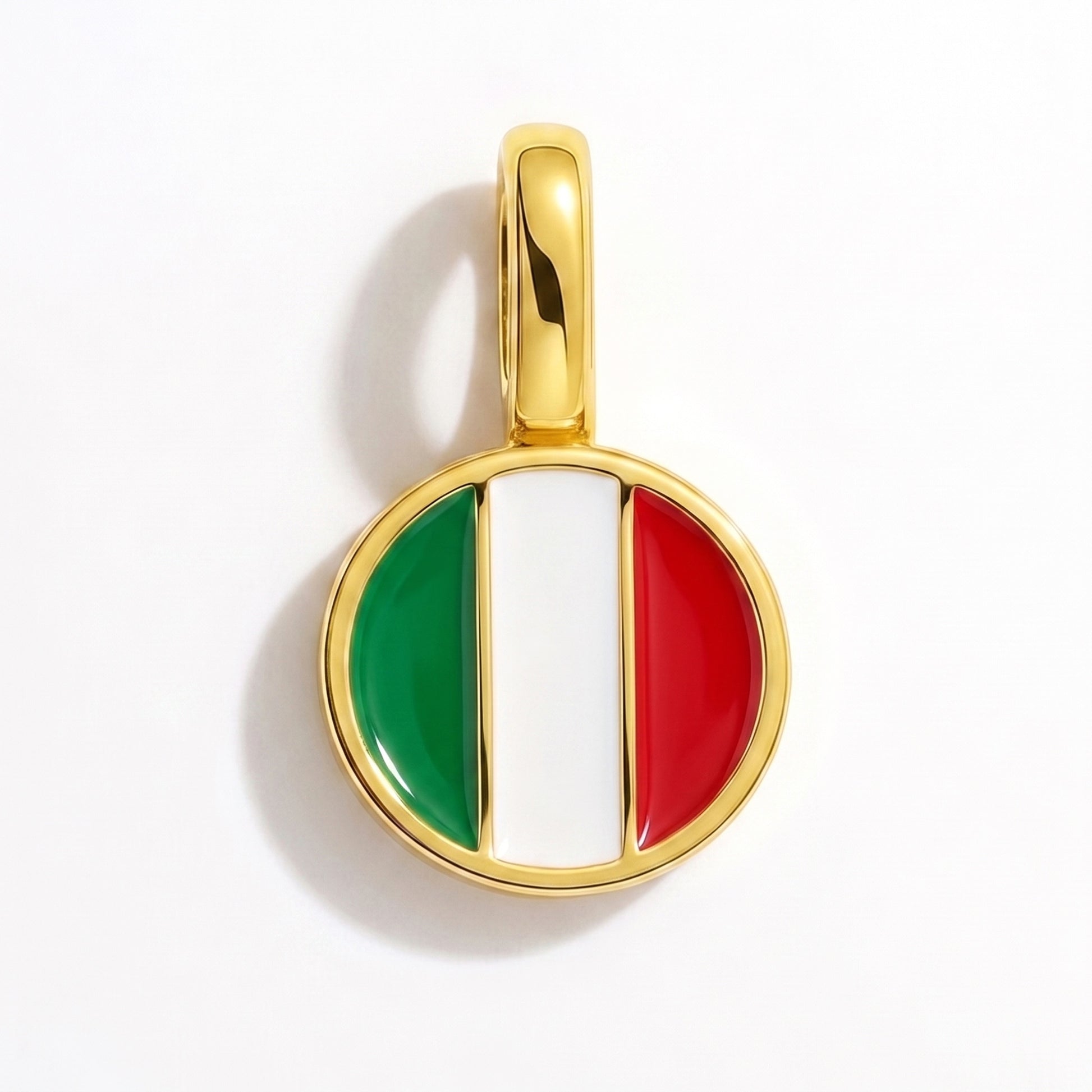 Charm drapeau Italie – rond or