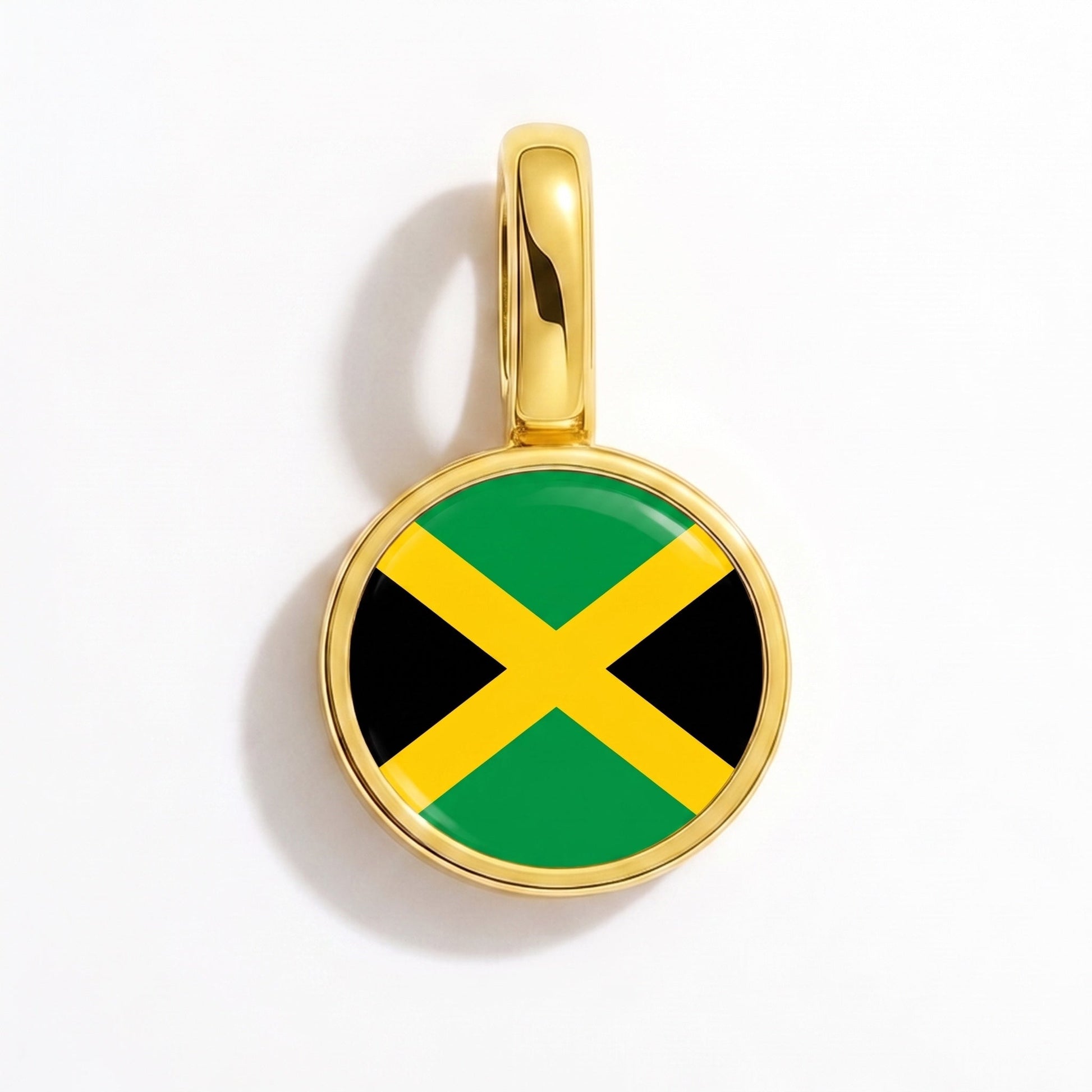 Charm drapeau Jamaïque – rectangulaire or