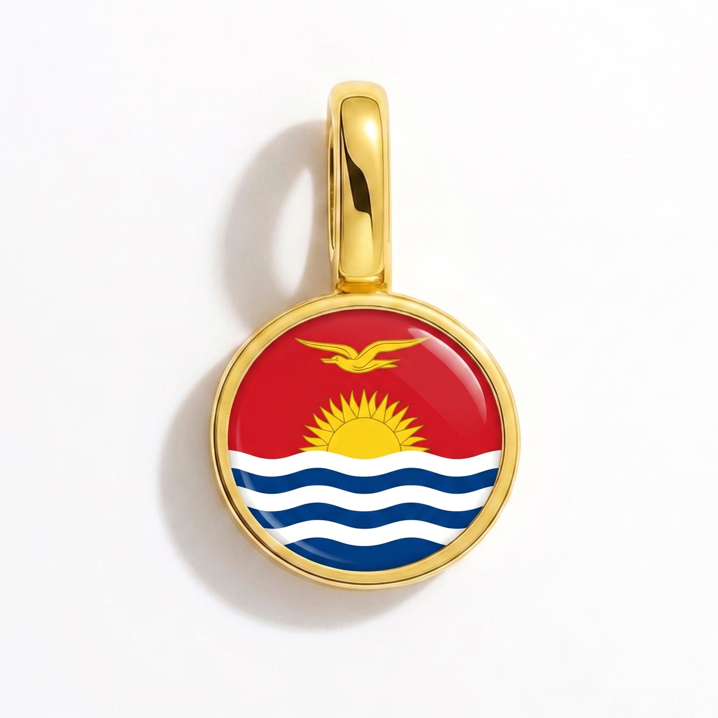 Charm drapeau Kiribati – rond or