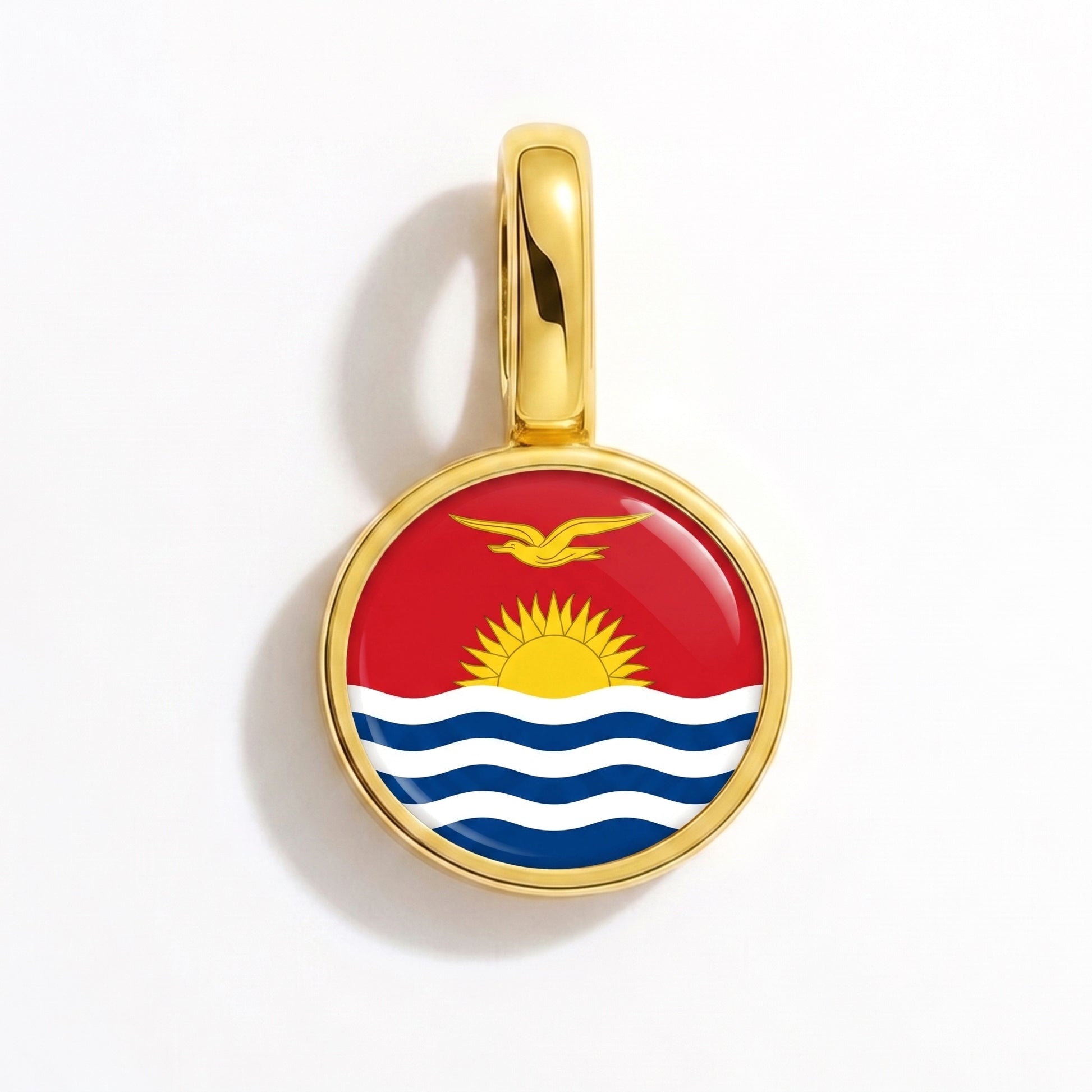 Charm drapeau Kiribati – rond or