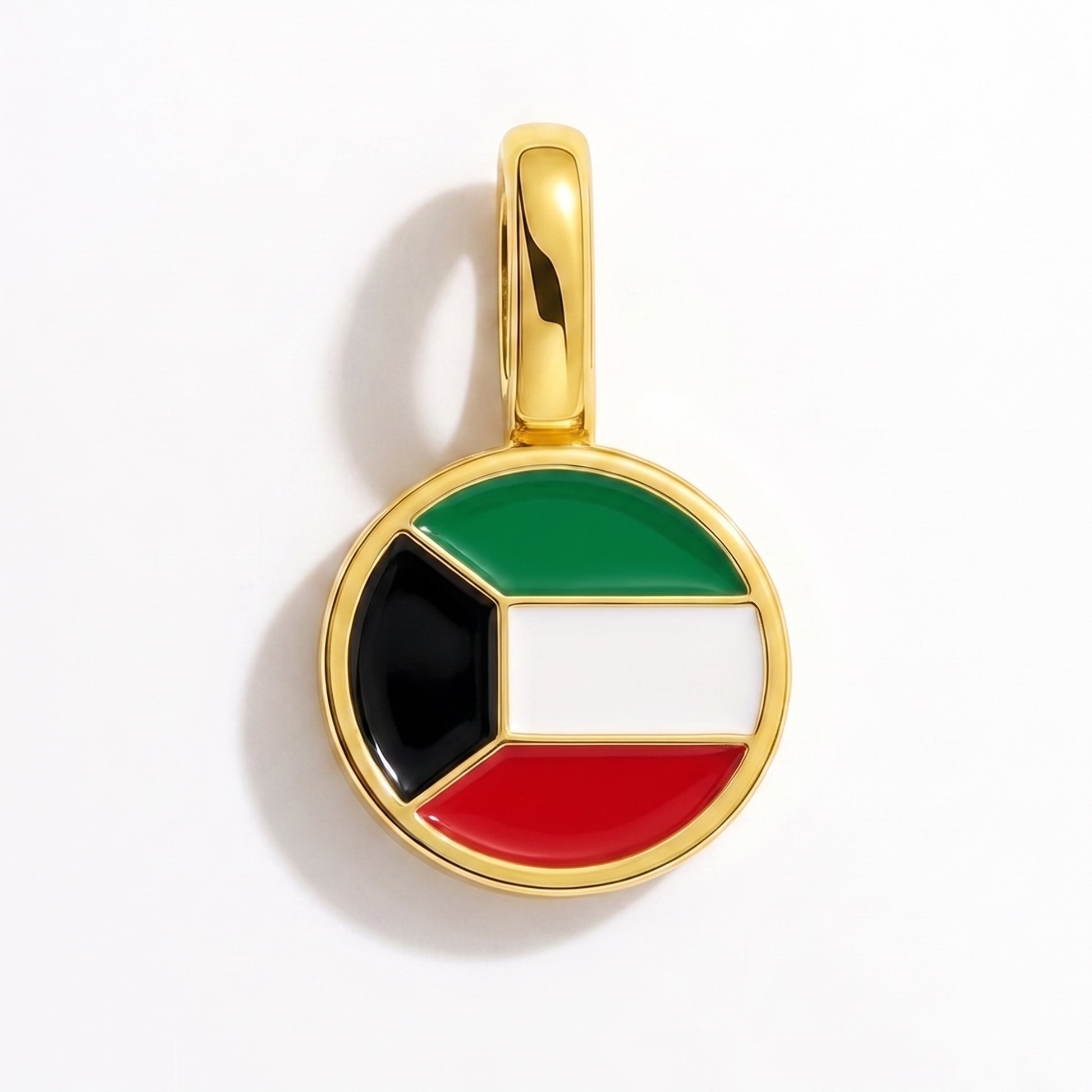 Charm drapeau Koweït – rond or