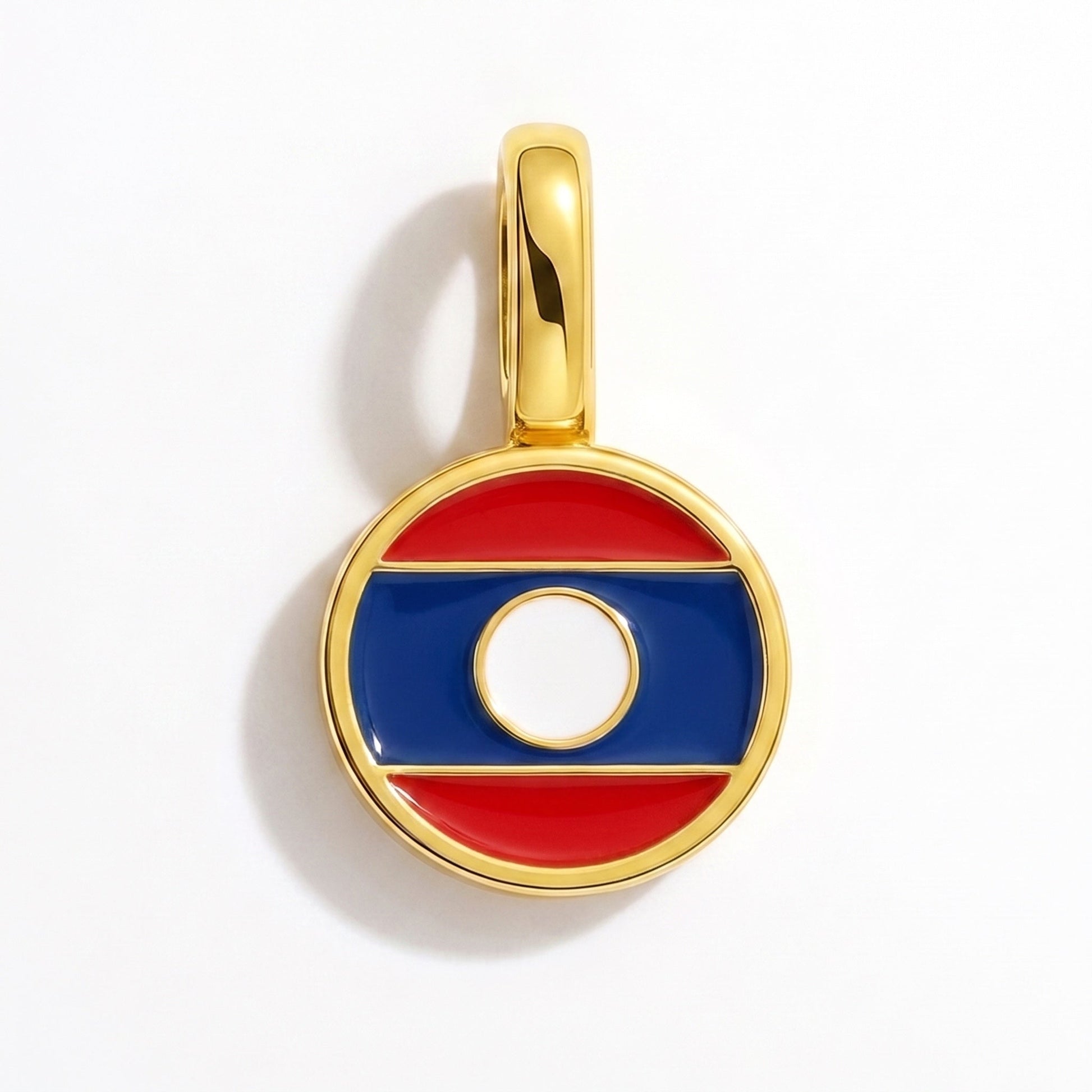 Charm drapeau Laos – rectangulaire or