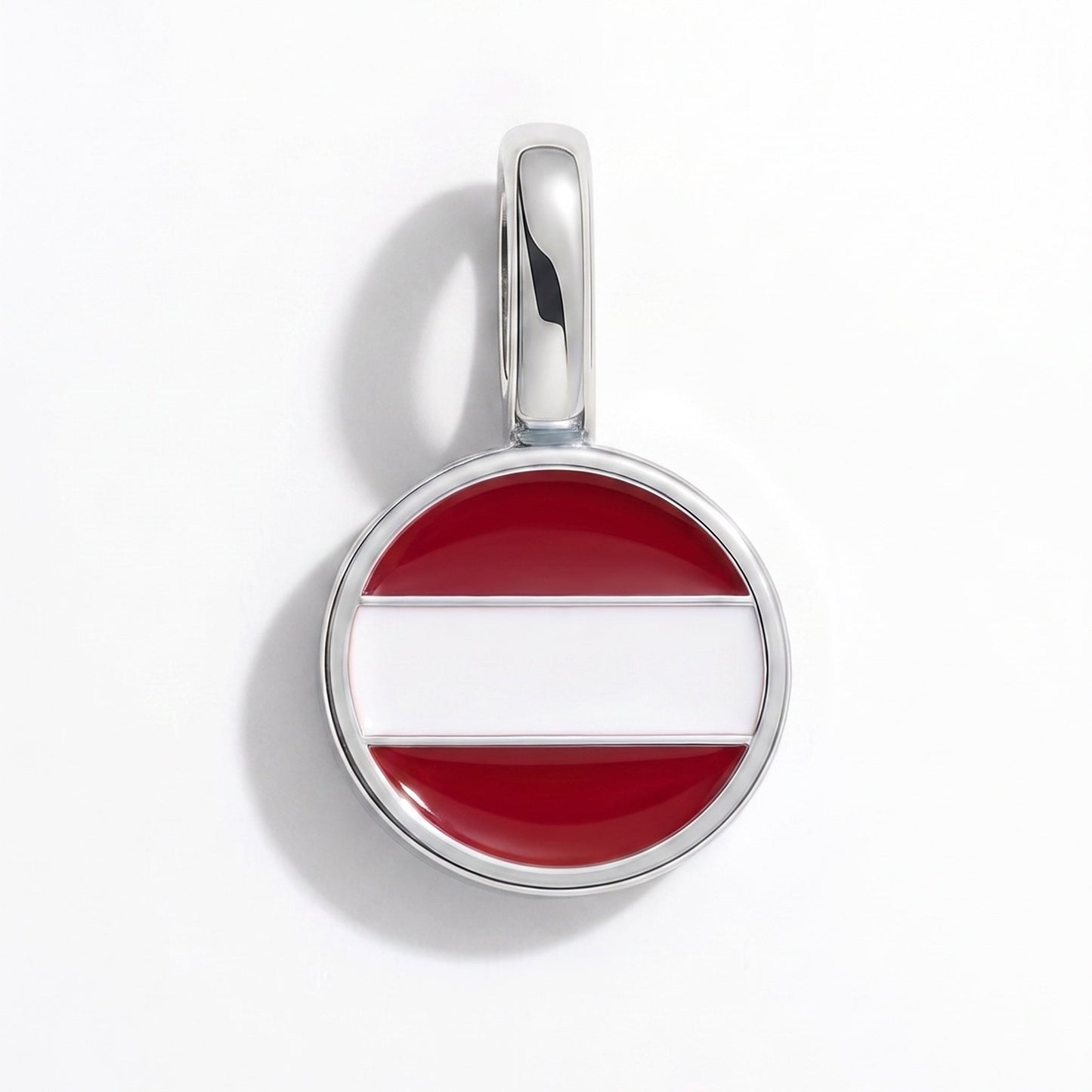 Charm drapeau Lettonie – rectangulaire argent