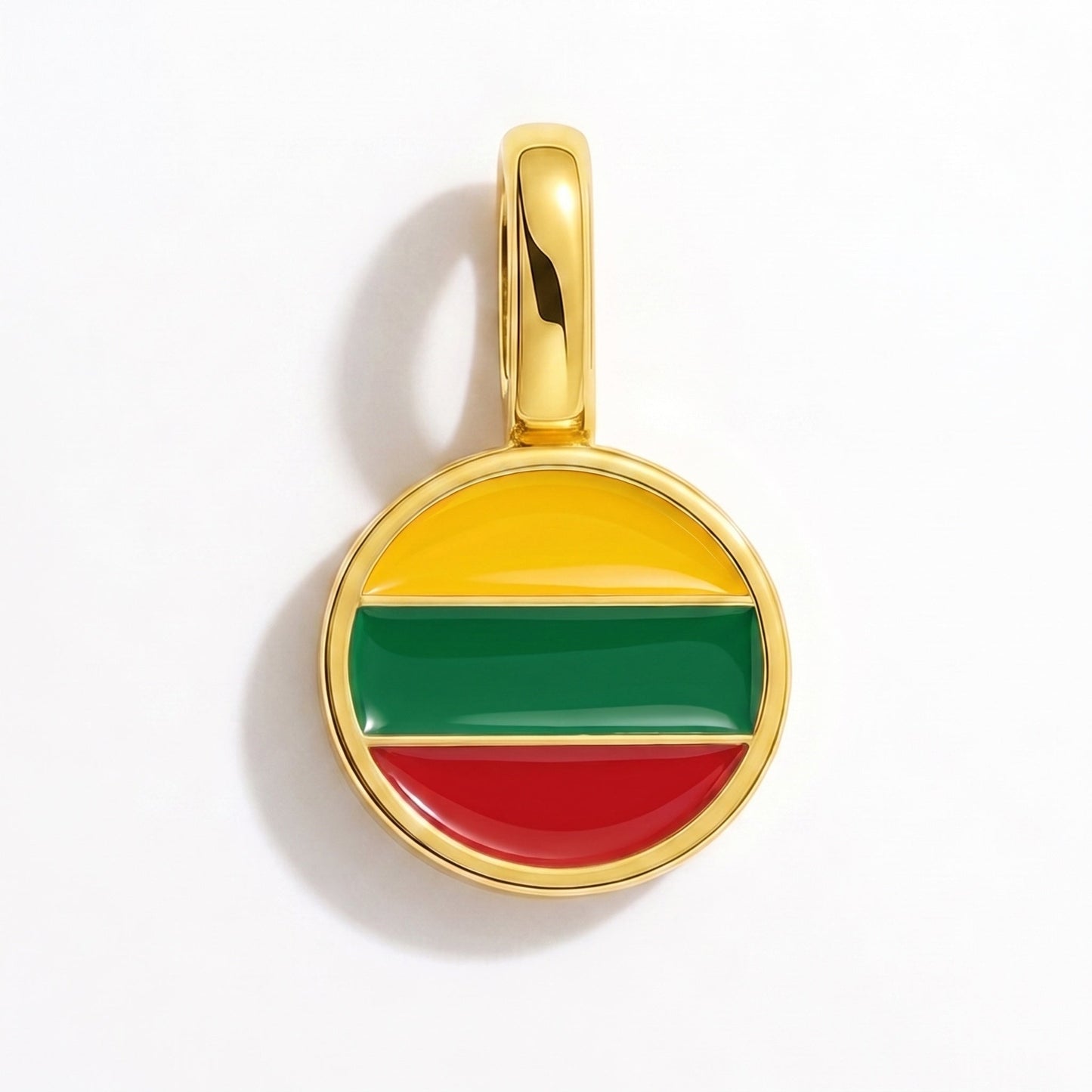 Charm drapeau Lituanie – rectangulaire or