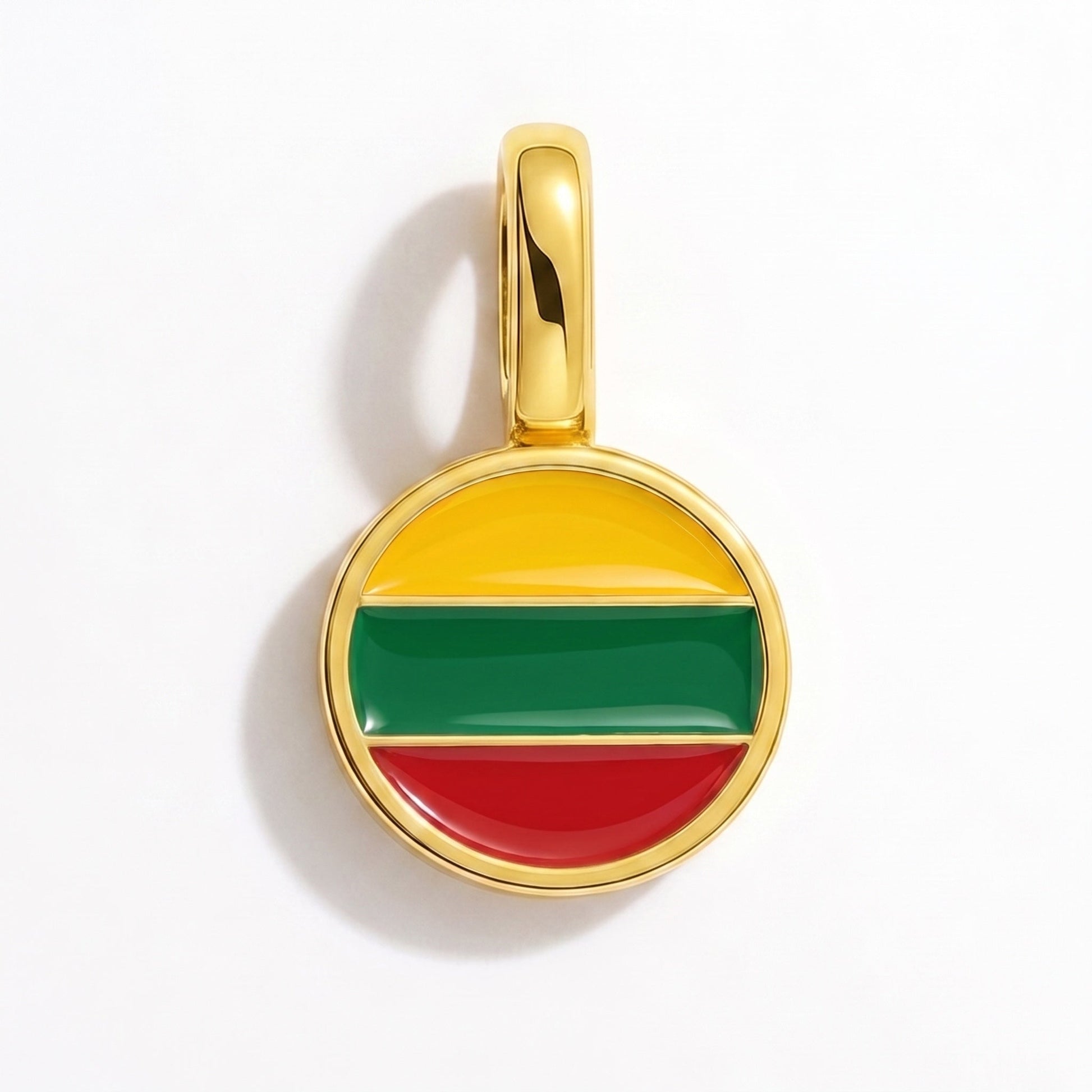 Charm drapeau Lituanie – rectangulaire or