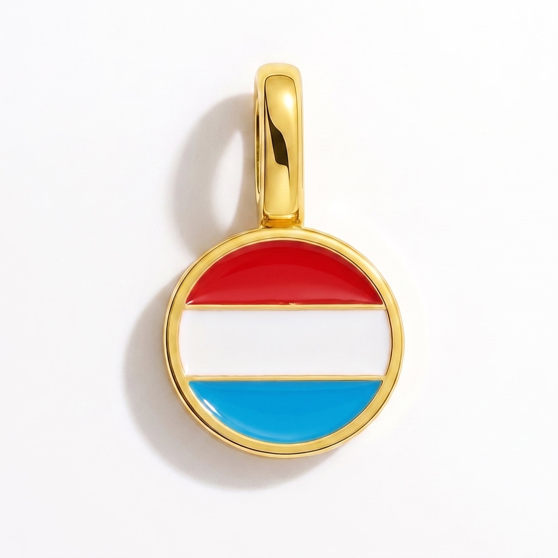 Charm drapeau Luxembourg – rond or