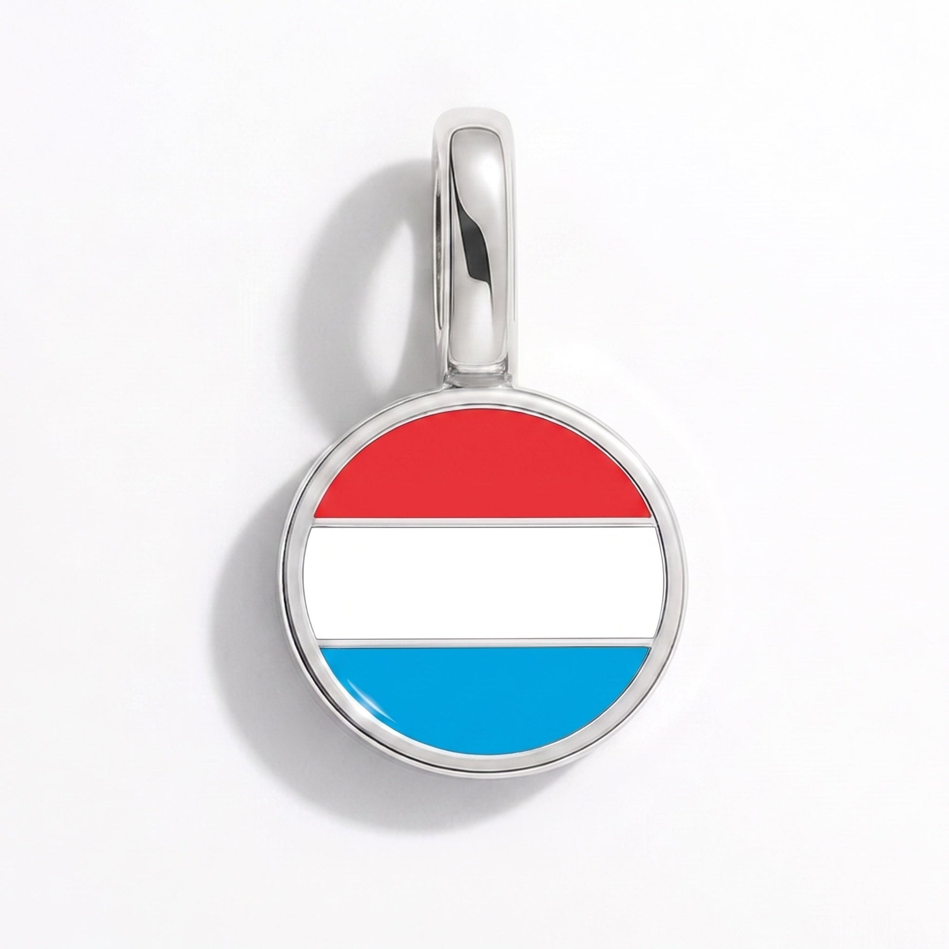 Charm drapeau Luxembourg – rectangulaire argent