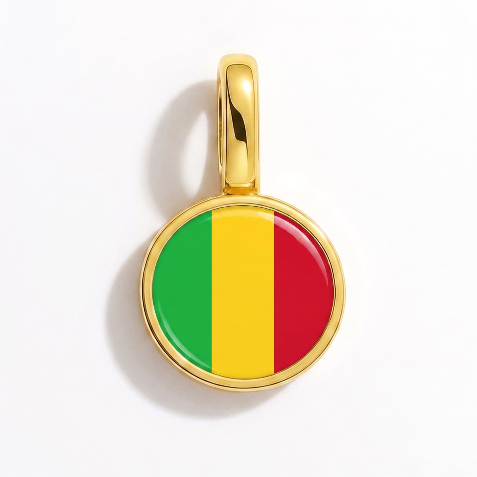 Charm drapeau Mali – rond or
