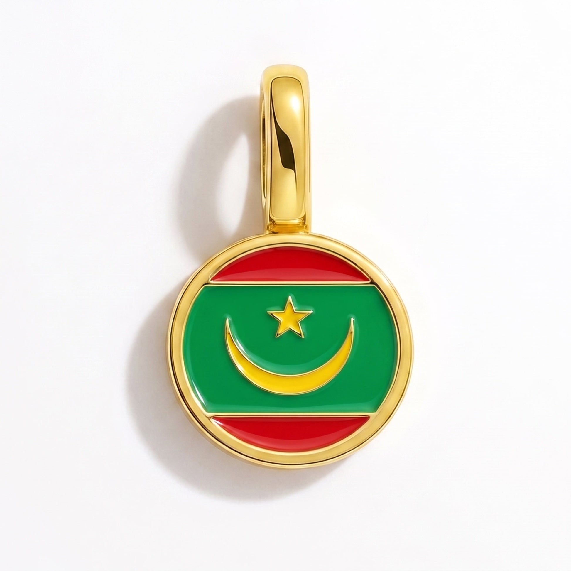 Charm drapeau Mauritanie – rectangulaire or