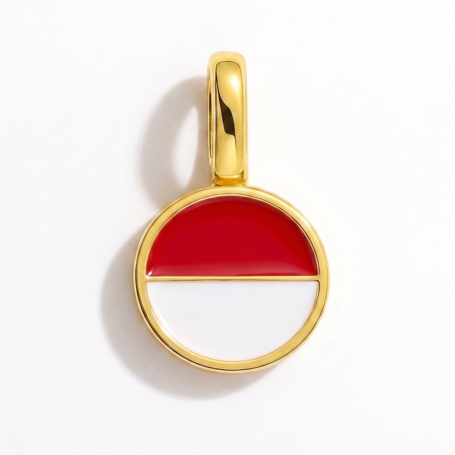 Charm drapeau Monaco – rond or