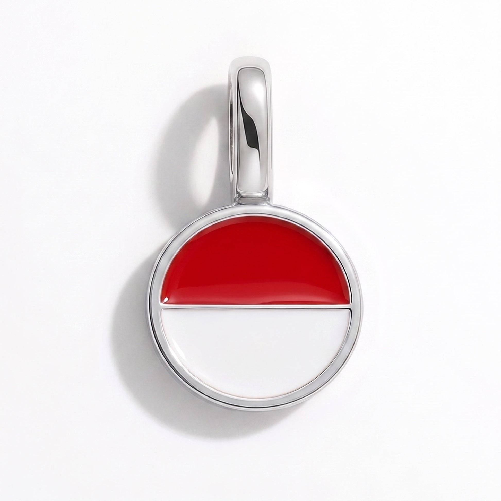 Charm drapeau Monaco – rectangulaire argent