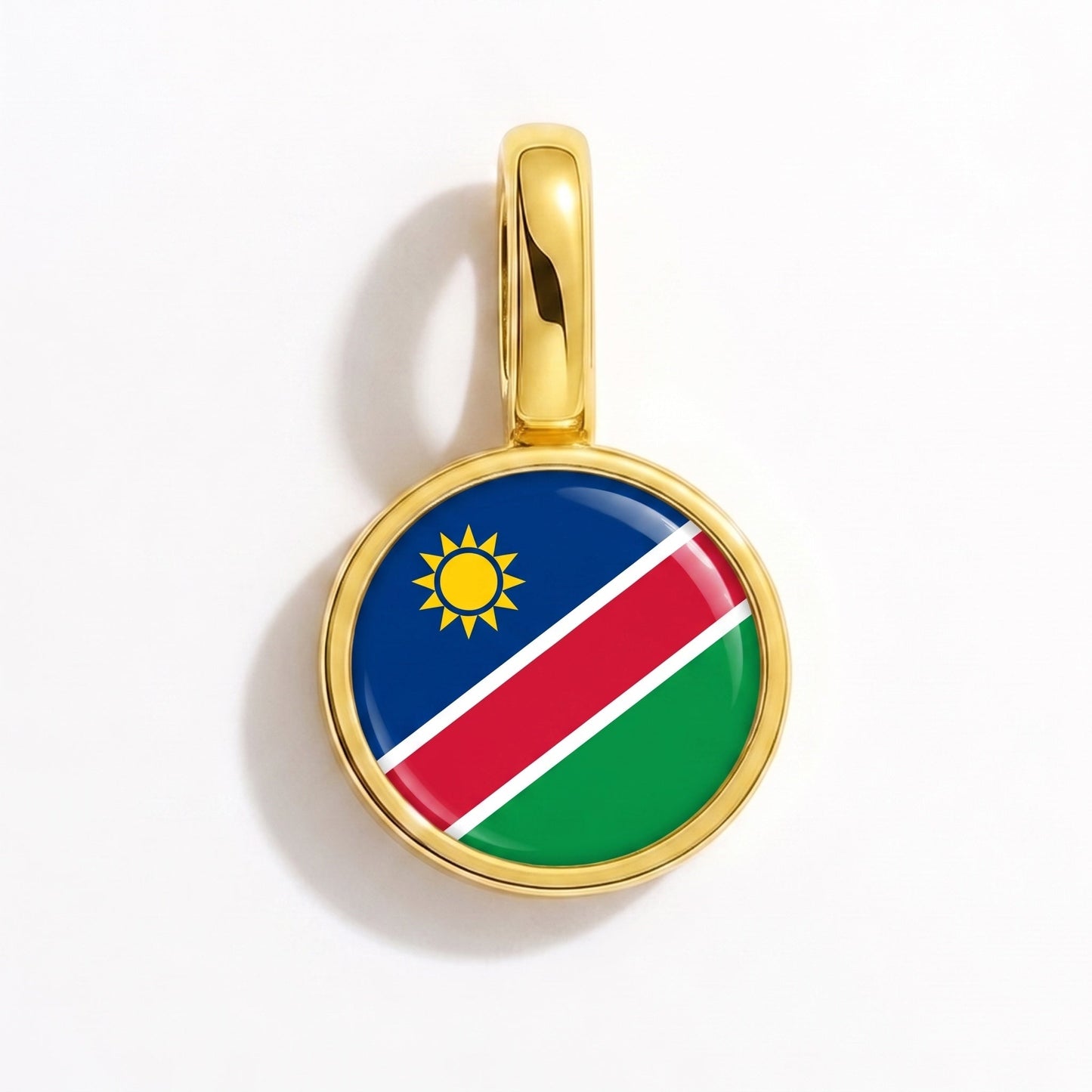 Charm drapeau Namibie – rectangulaire or