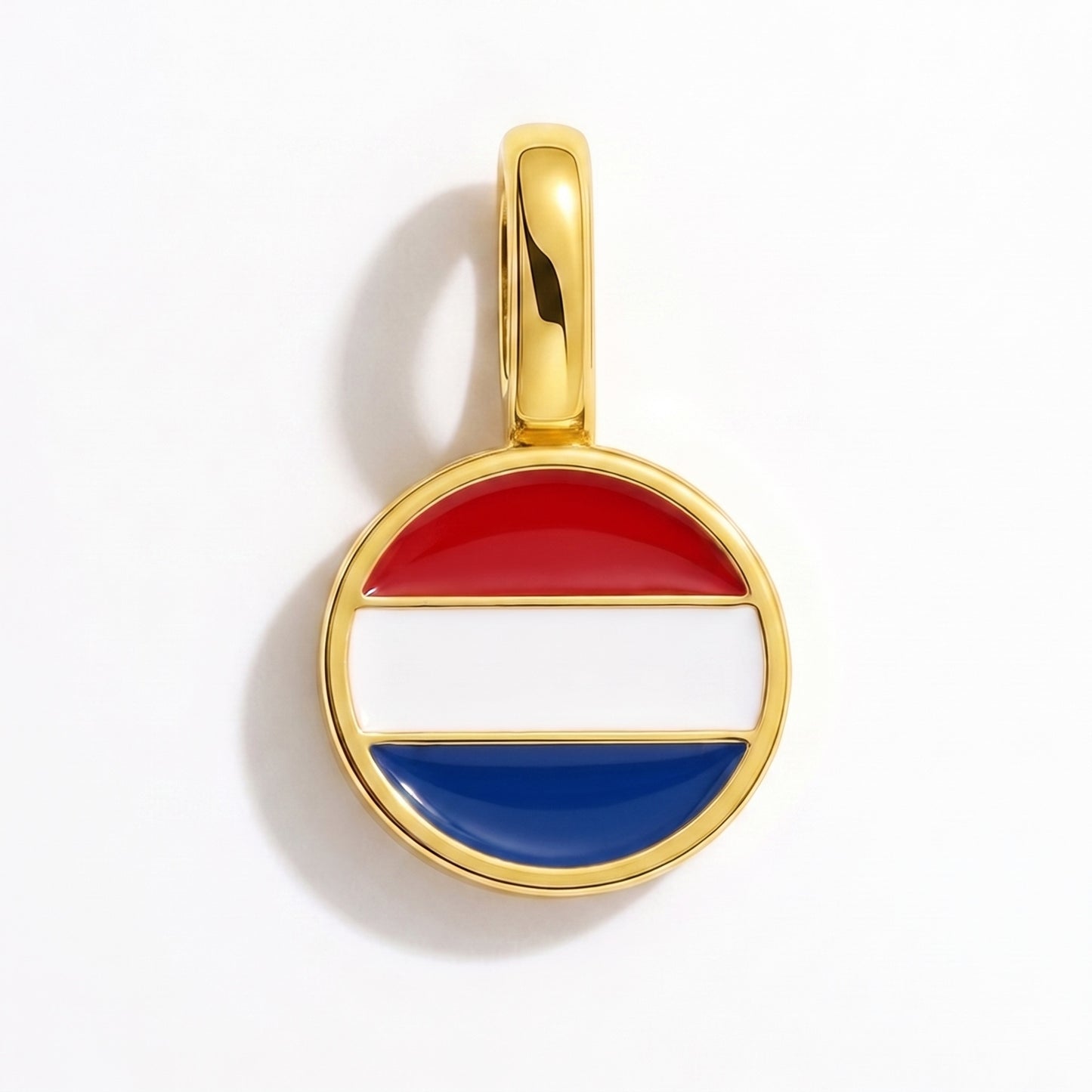 Charm drapeau Pays-Bas – rond or