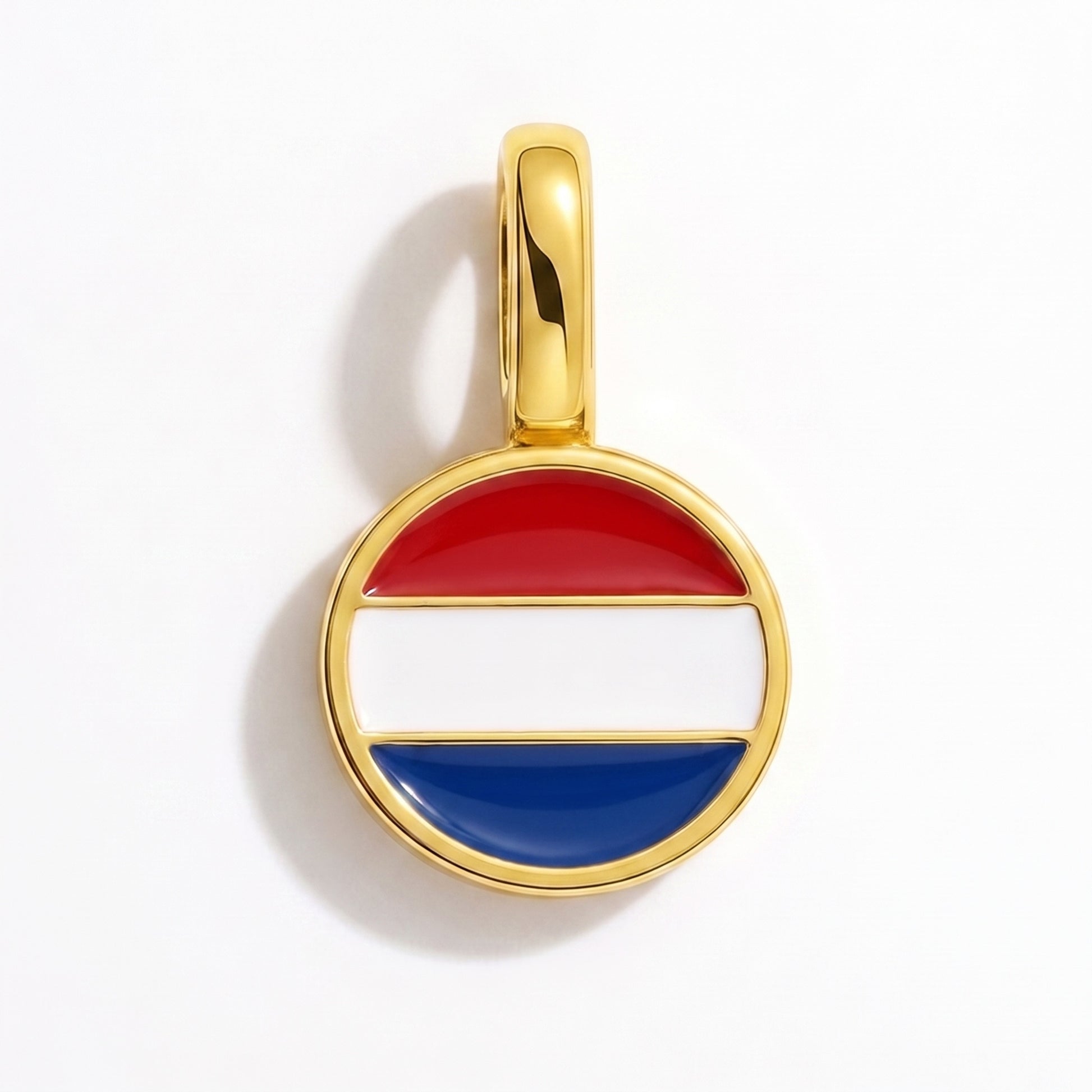 Charm drapeau Pays-Bas – rond or