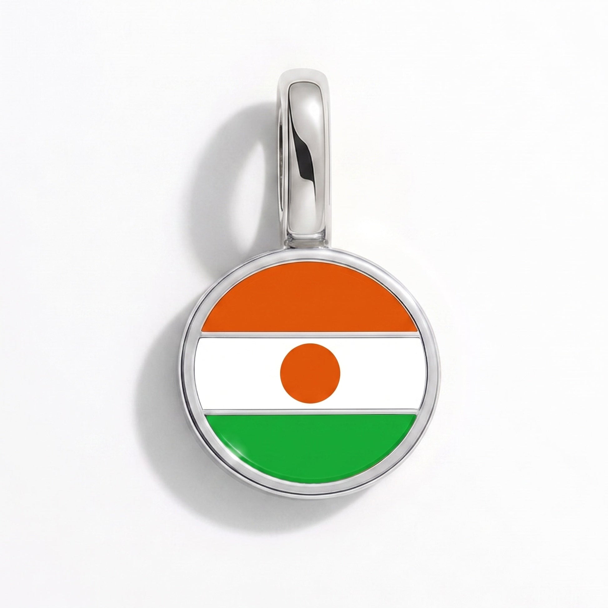 Charm drapeau Niger – rectangulaire argent