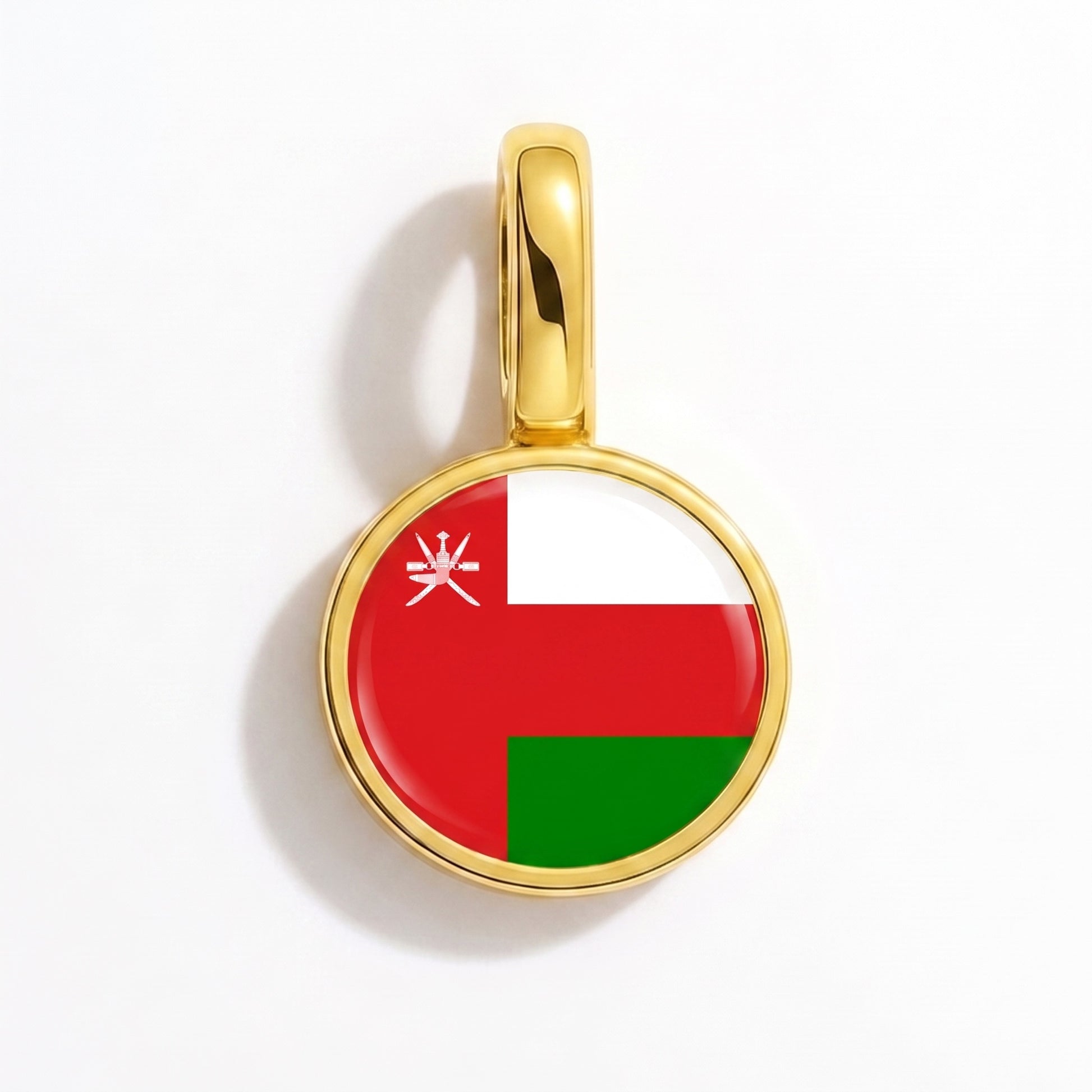 Charm drapeau Oman – rond or