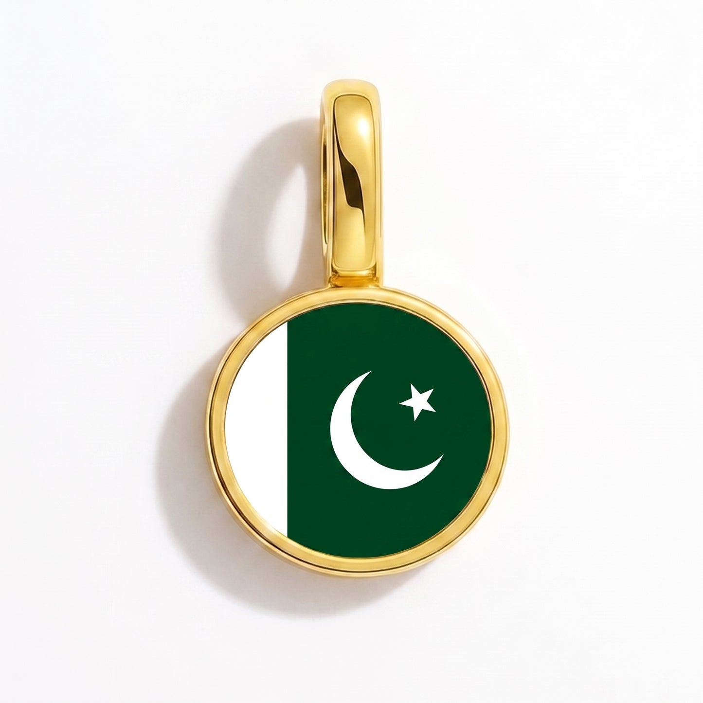 Charm drapeau Pakistan – rond or