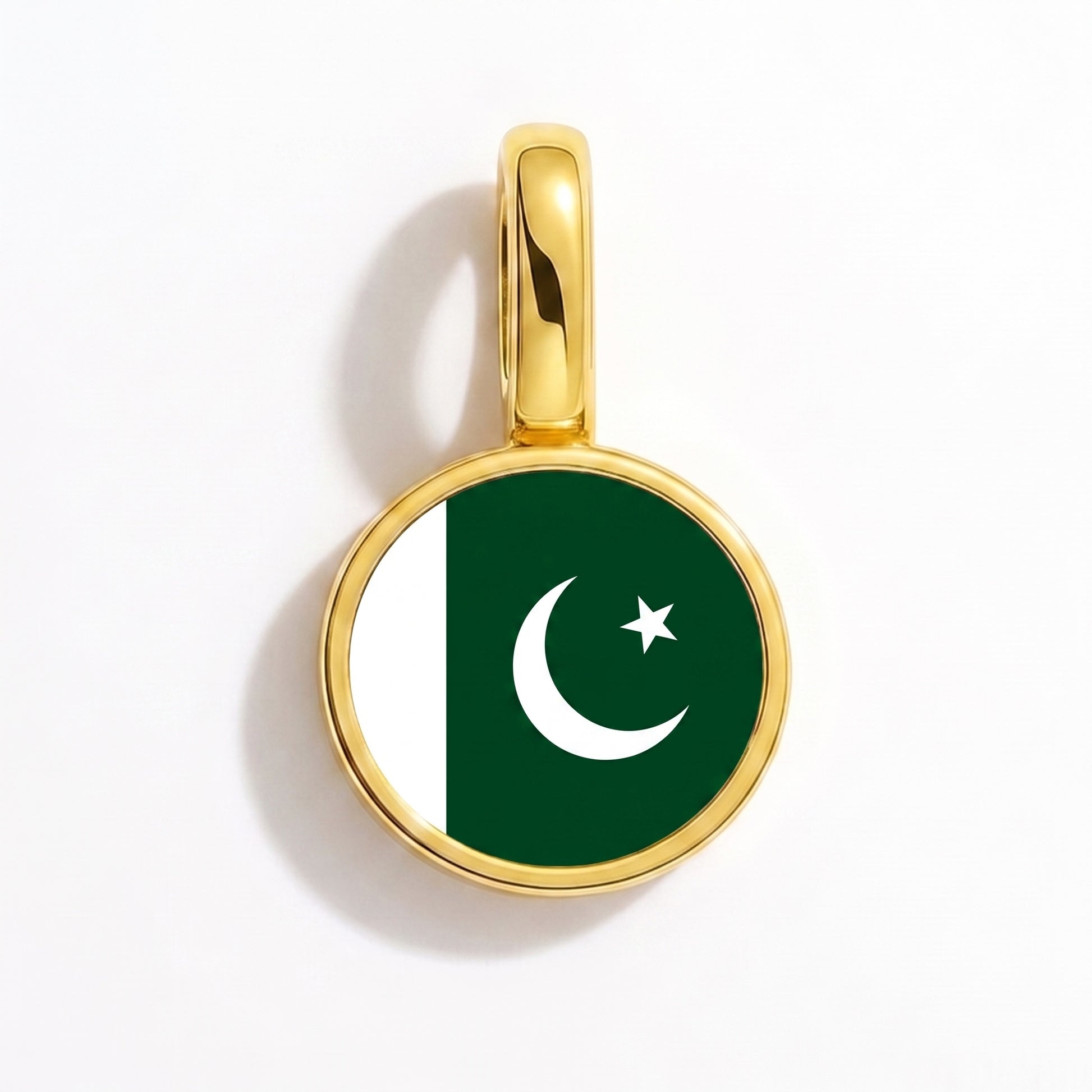 Charm drapeau Pakistan – rond or