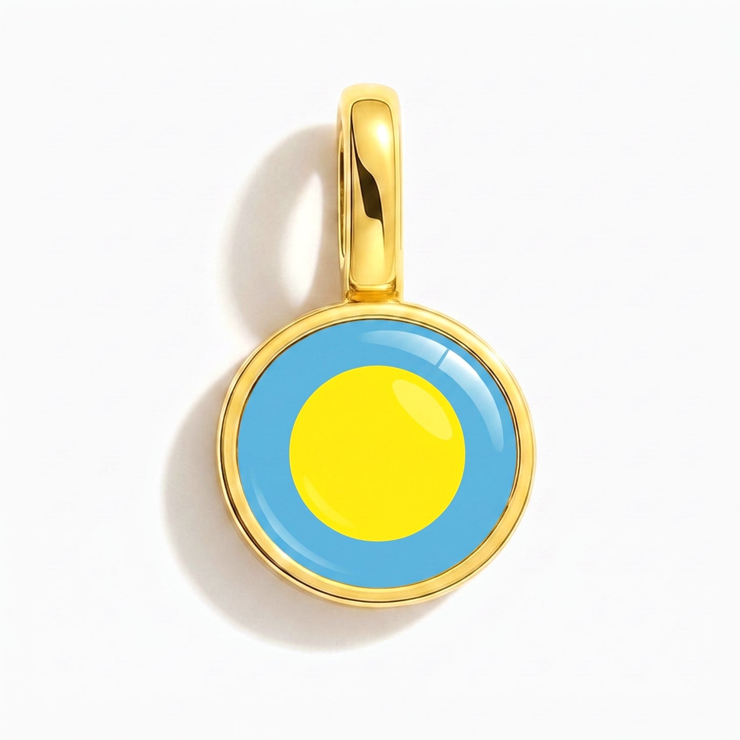 Charm drapeau Palaos – rond or