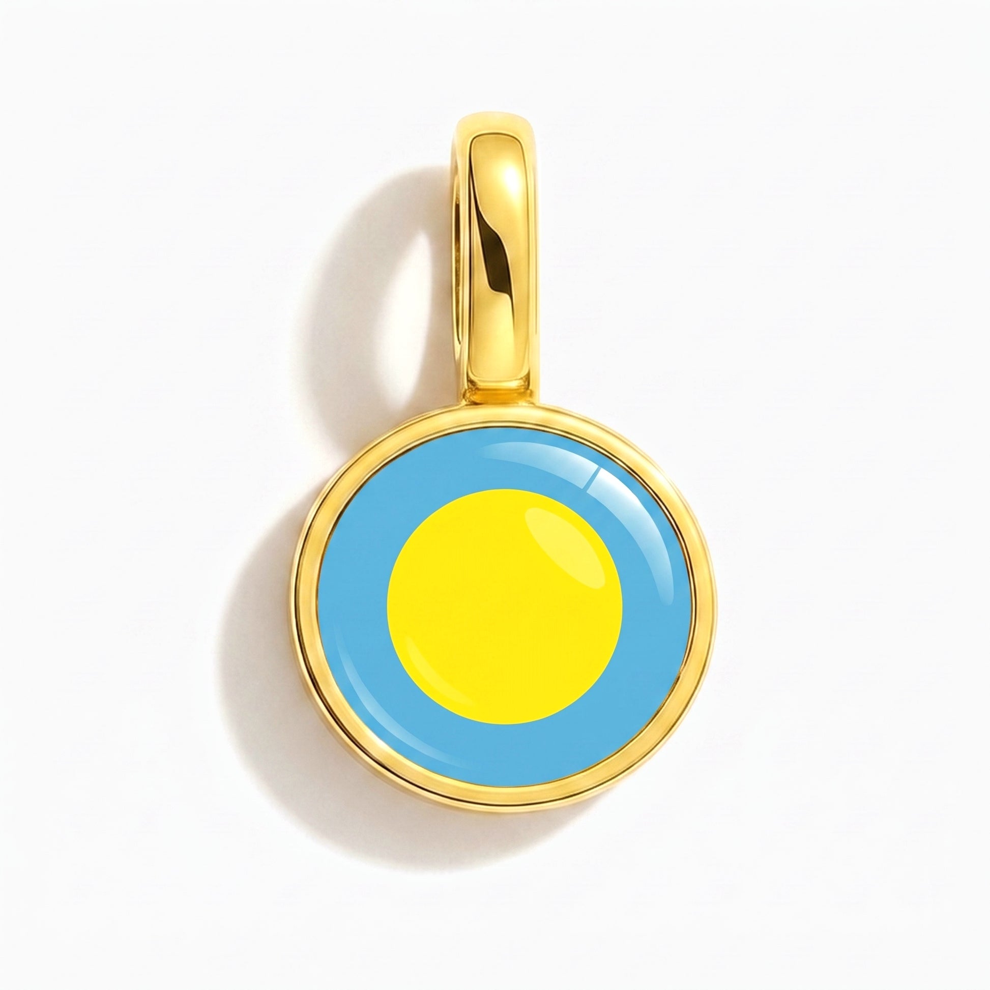 Charm drapeau Palaos – rond or
