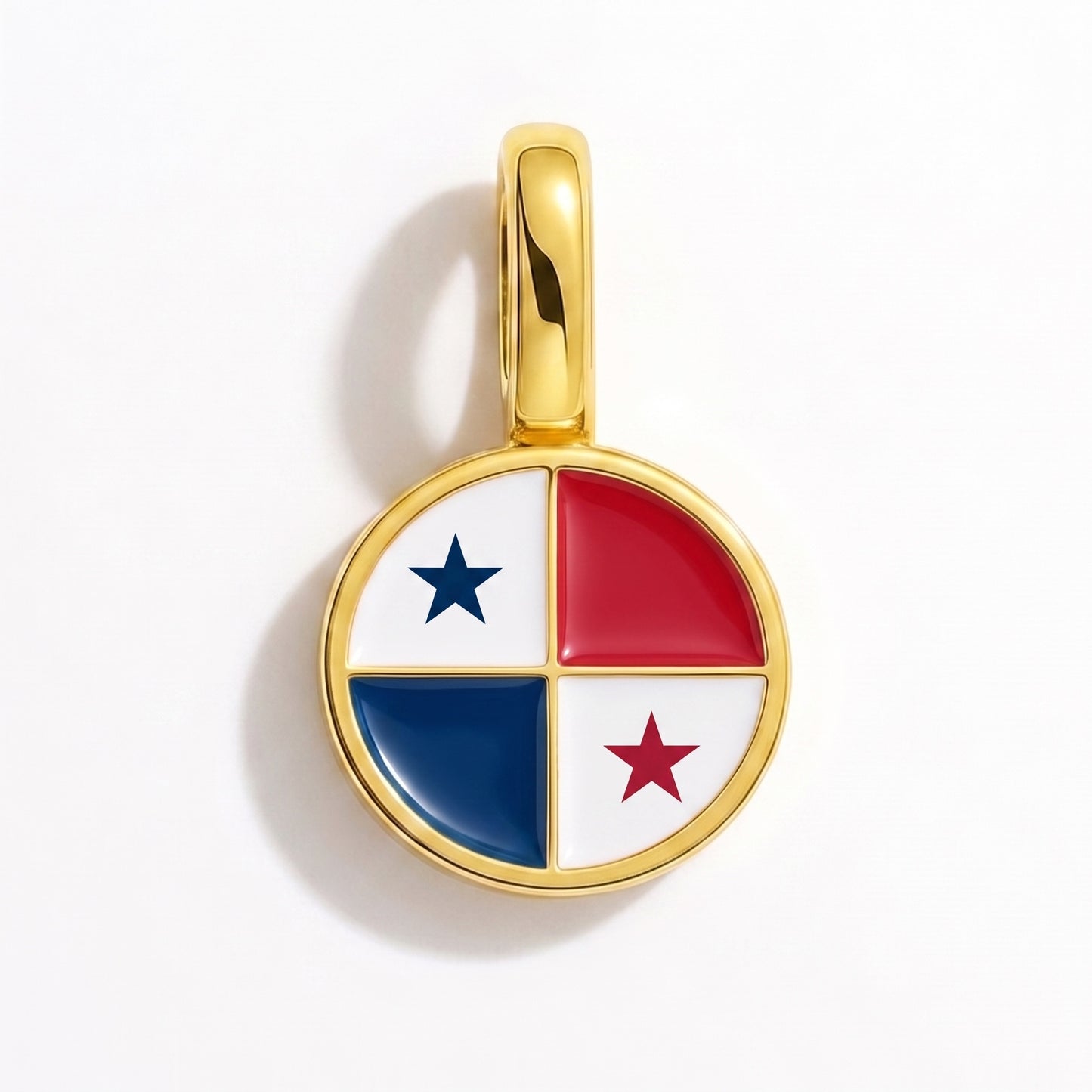 Charm drapeau Panama – rond or
