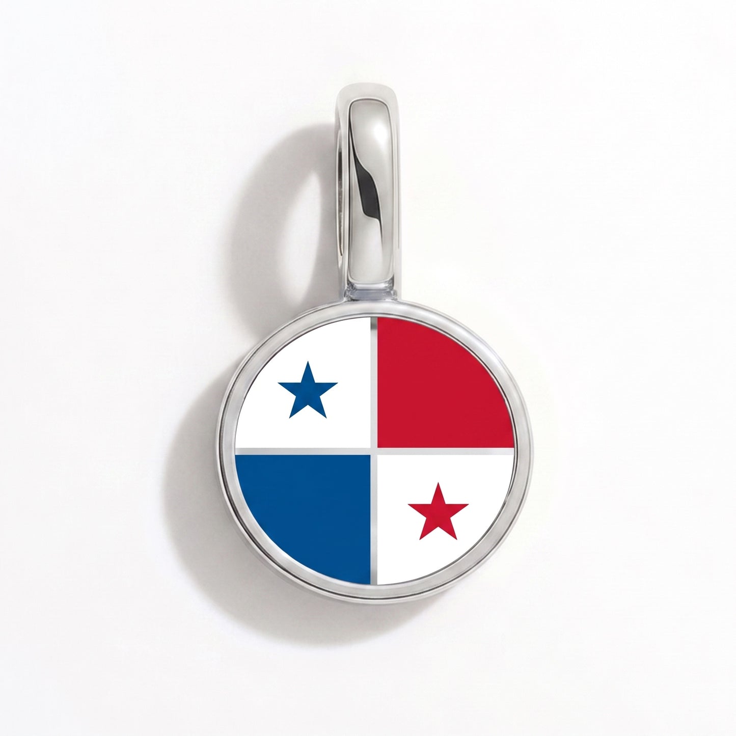 Charm drapeau Panama – rond argent