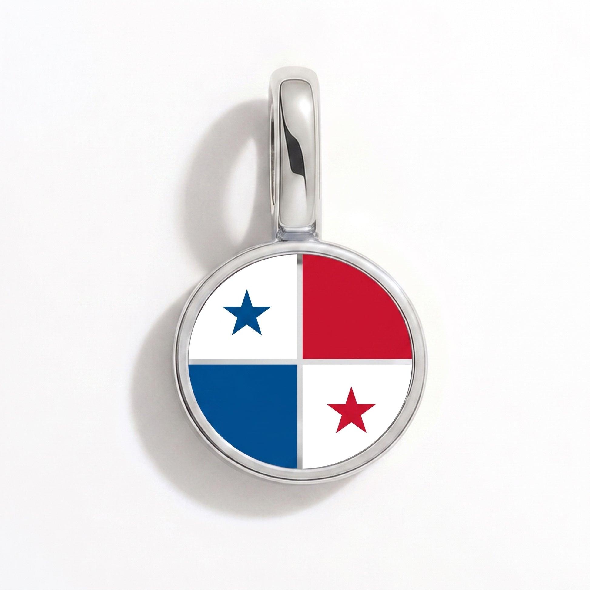 Charm drapeau Panama – rond argent