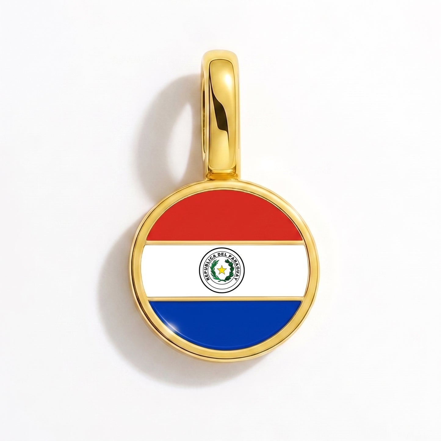 Charm drapeau Paraguay – rond or
