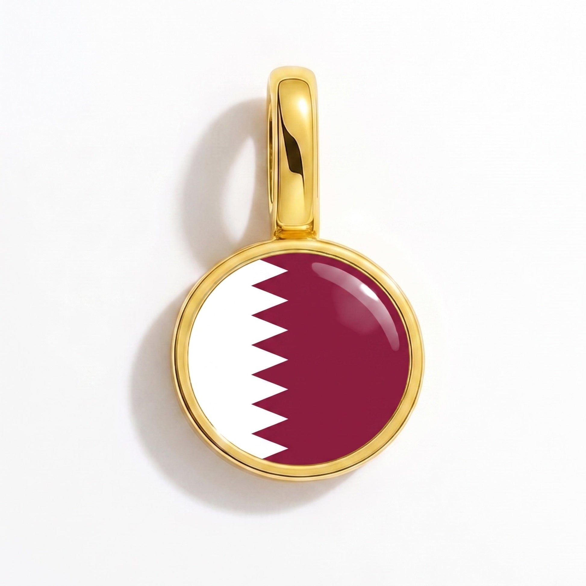 Charm drapeau Qatar – rectangulaire or