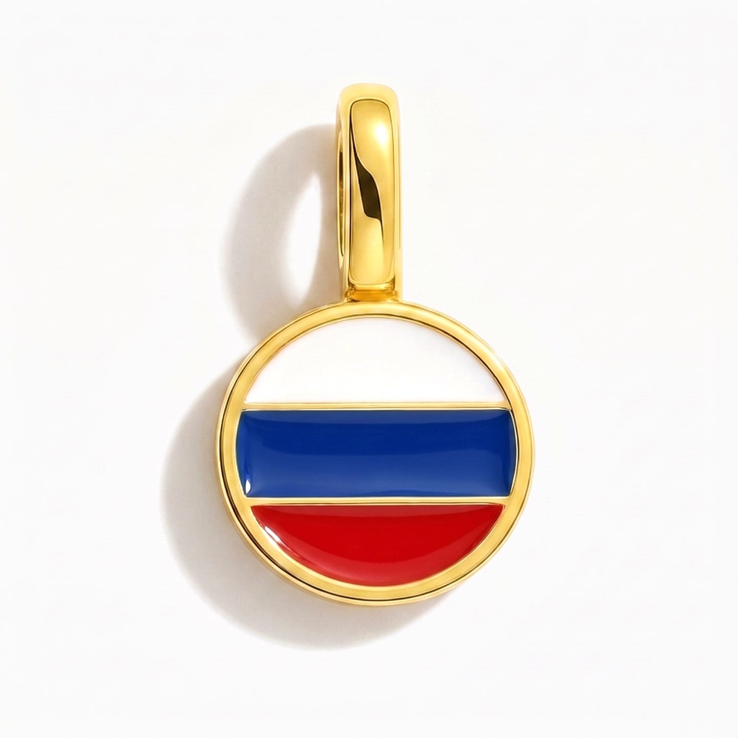 Charm drapeau Russie – rond or