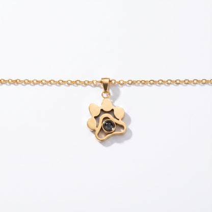 Collier photo personnalisé - Patte de chien