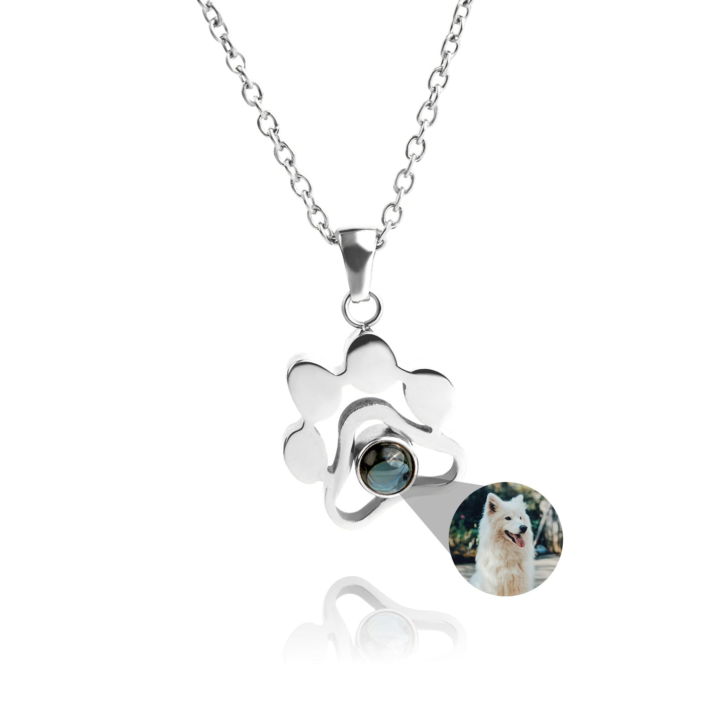 Collier photo personnalisé - Patte de chien