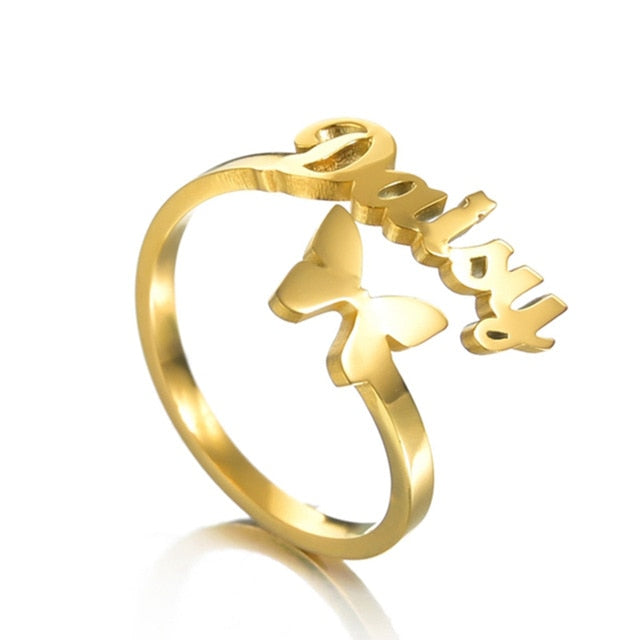 Bague avec nom personnalisé