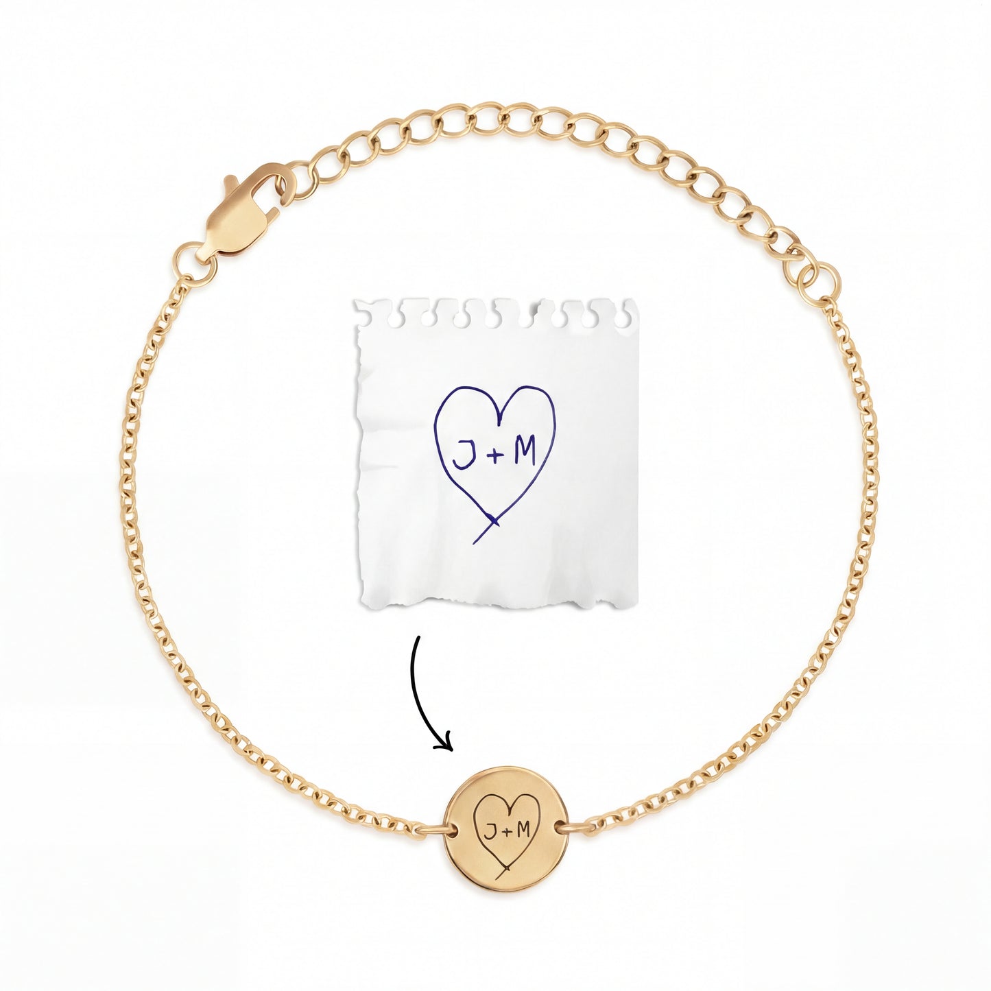 Bracelet personnalisé avec ton propre écriture/dessin