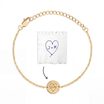 Bracelet personnalisé avec ton propre écriture/dessin