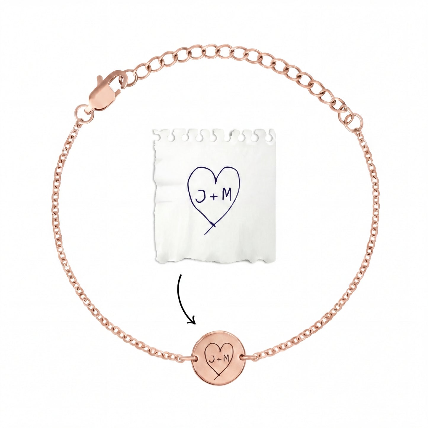 Bracelet personnalisé avec ton propre écriture/dessin